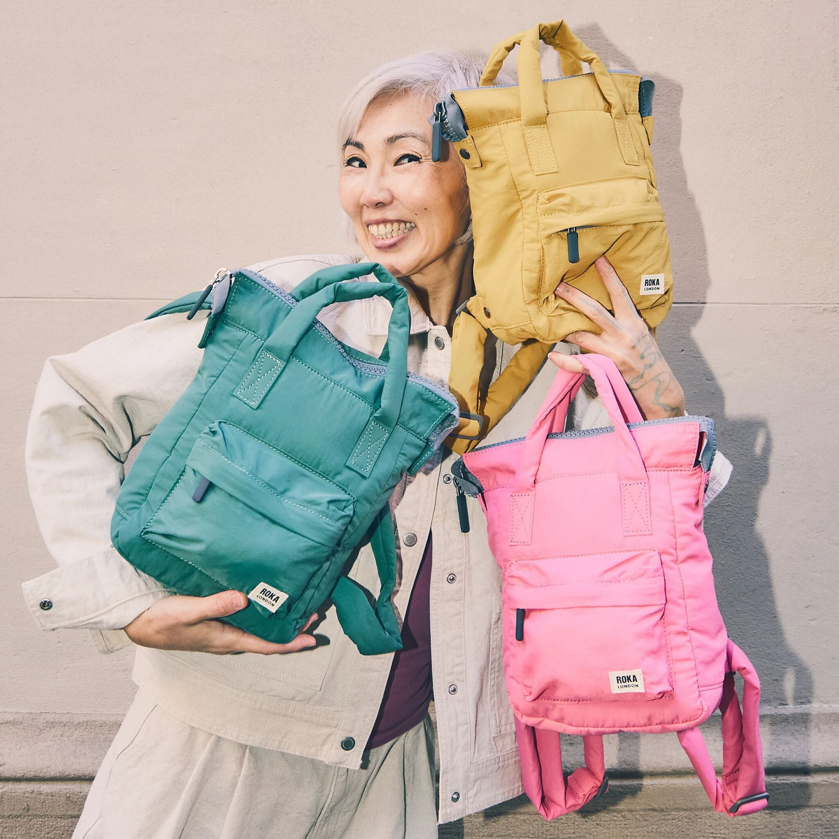 ROKA London - Bantry XS XS-ryggsäck #Färg_Pink_Lemonade