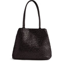 Vacker Axelremsväska 28 CM #Färg_Mörkbrun