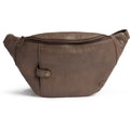 Midjeväska i mjukt läder 17 CM #Färg_Mörk taupe
