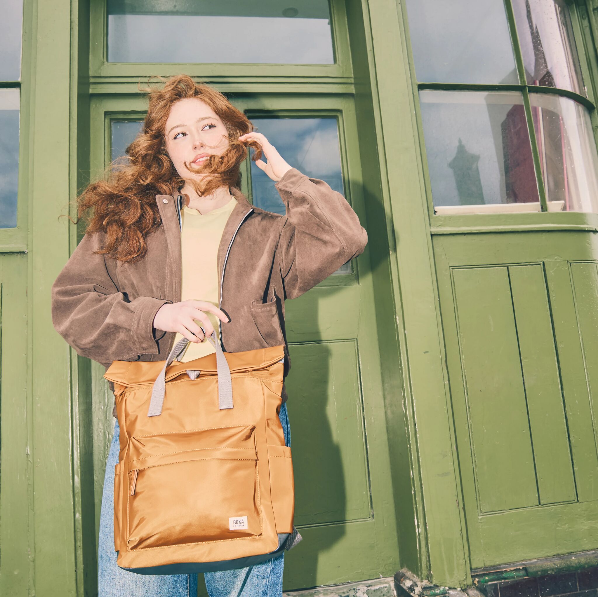 ROKA London - Canfield S rolltop-ryggsäck #Färg_Biscuit