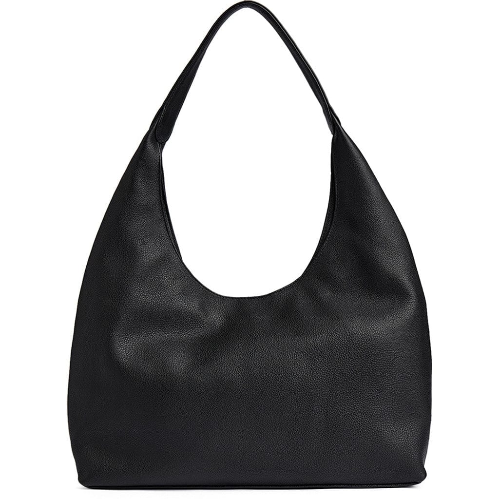 Klassisk Axelremsväska i kalvskinn 34 CM #Färg_Svart