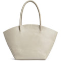 Fashion Favourites Shoppingväska i läder med krokodilmönster 31 CM #Färg_Sand krokodilmönster