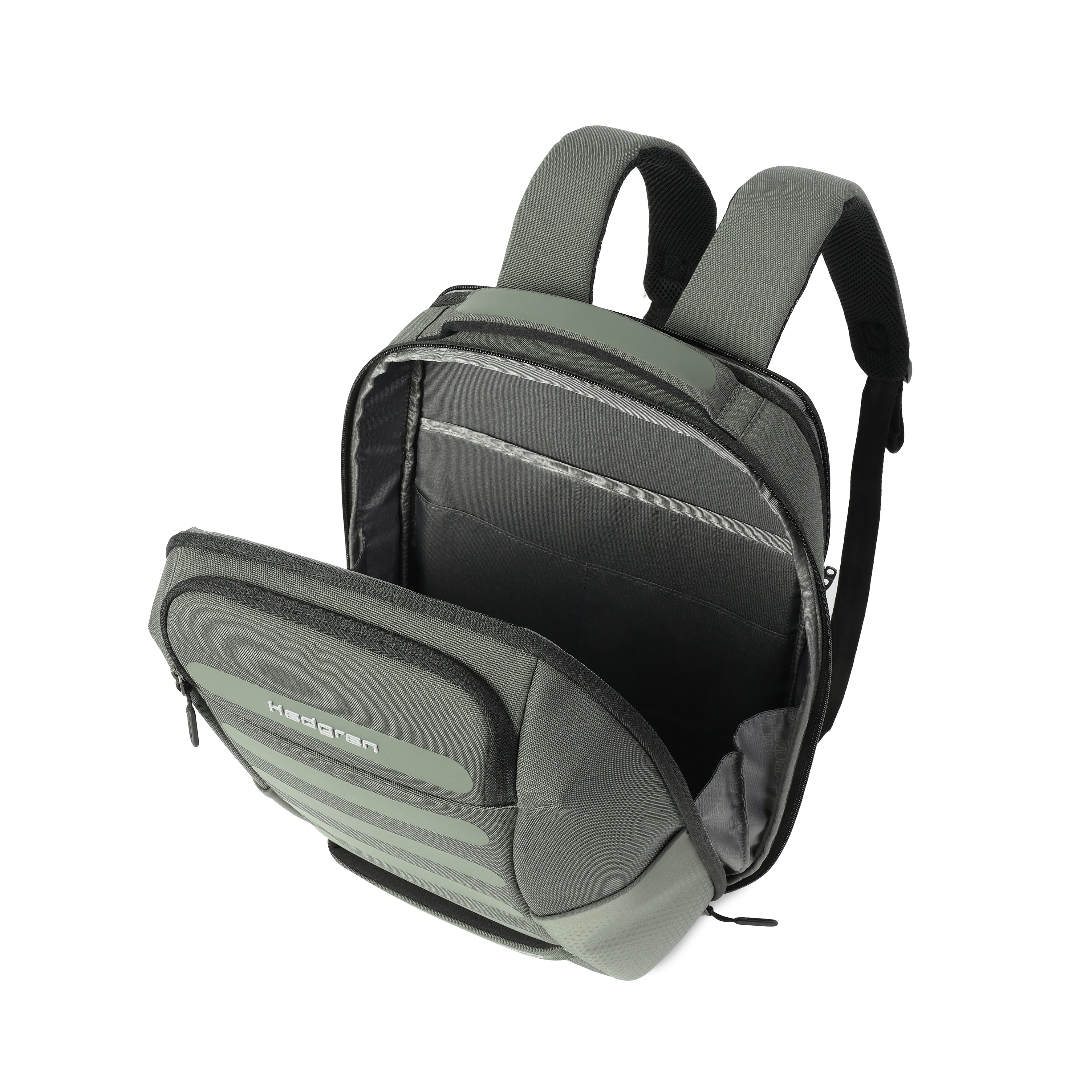 HANDLE Ryggsäck 15,6” RFID #Färg_Svartgrön