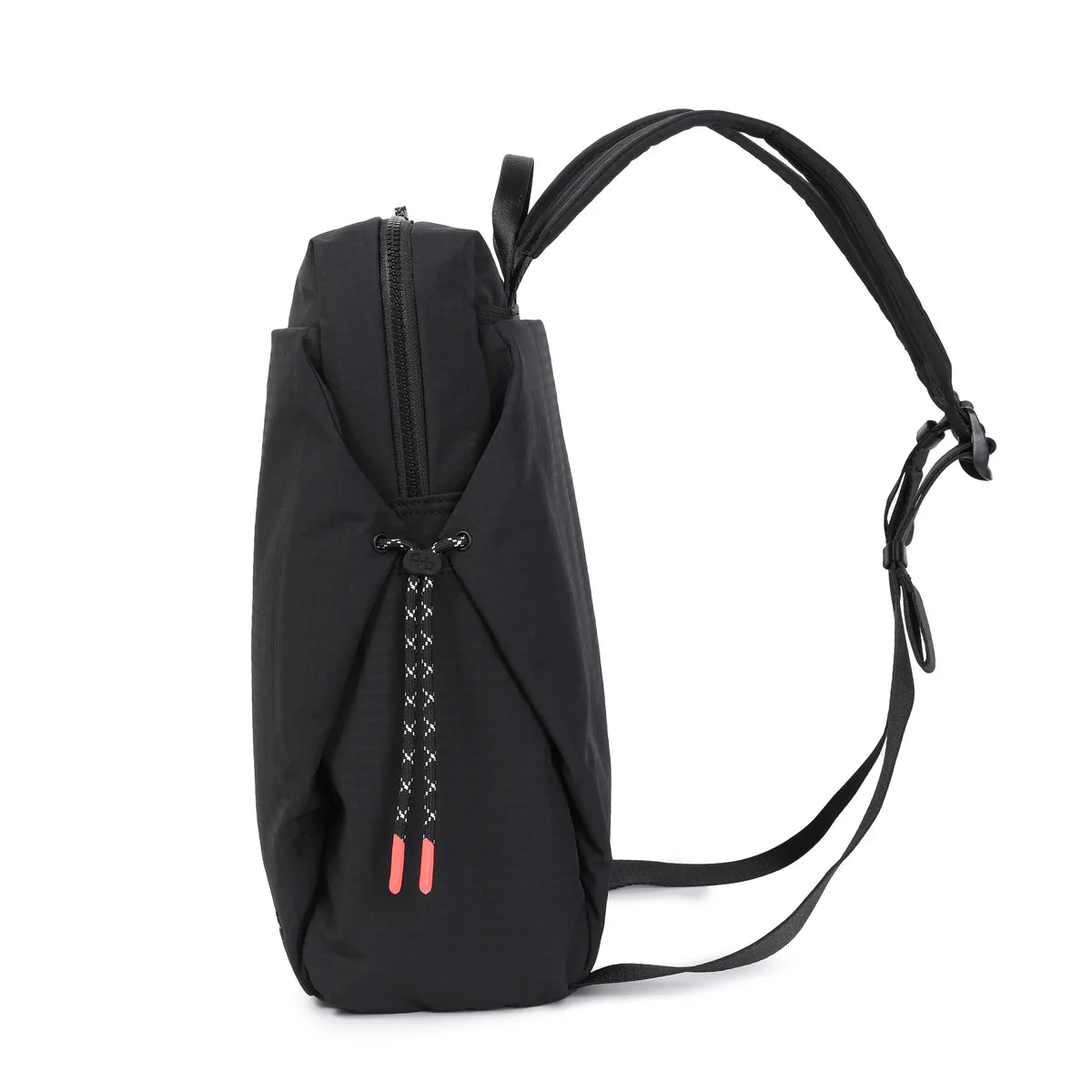 Hedgren Akira 14 tum backpack in black with multiple compartments and padded shoulder straps for comfortable carrying.