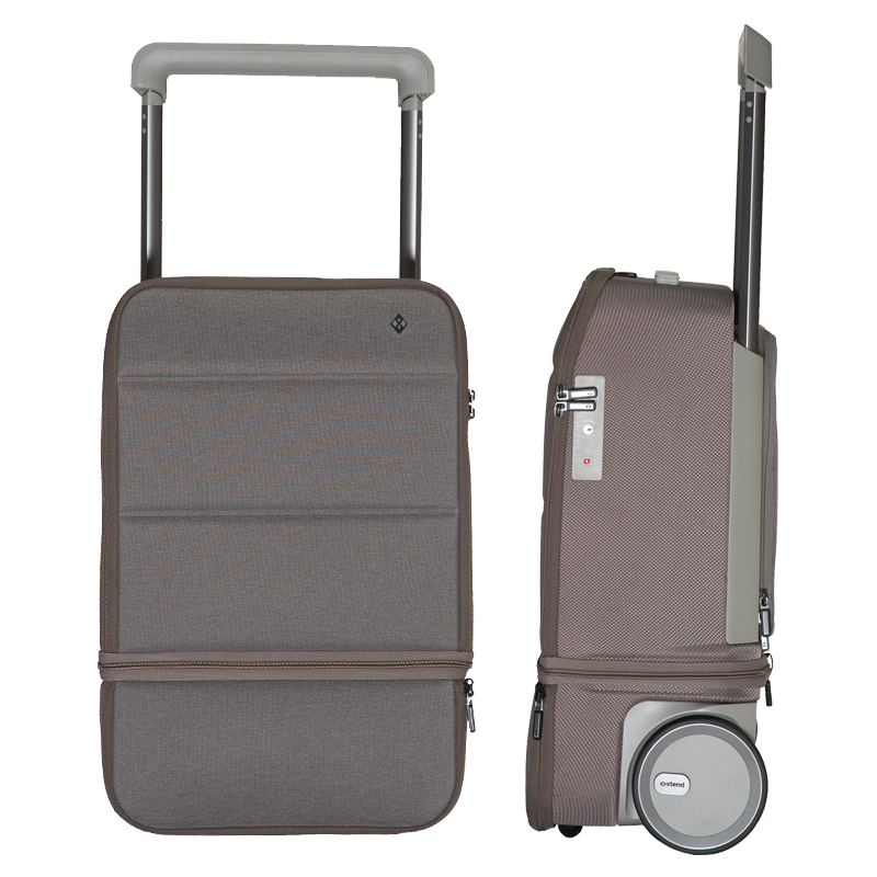 NOMAD - Grå - Expanderbar Kabinväska 55/75 cm - Powerbank ingår