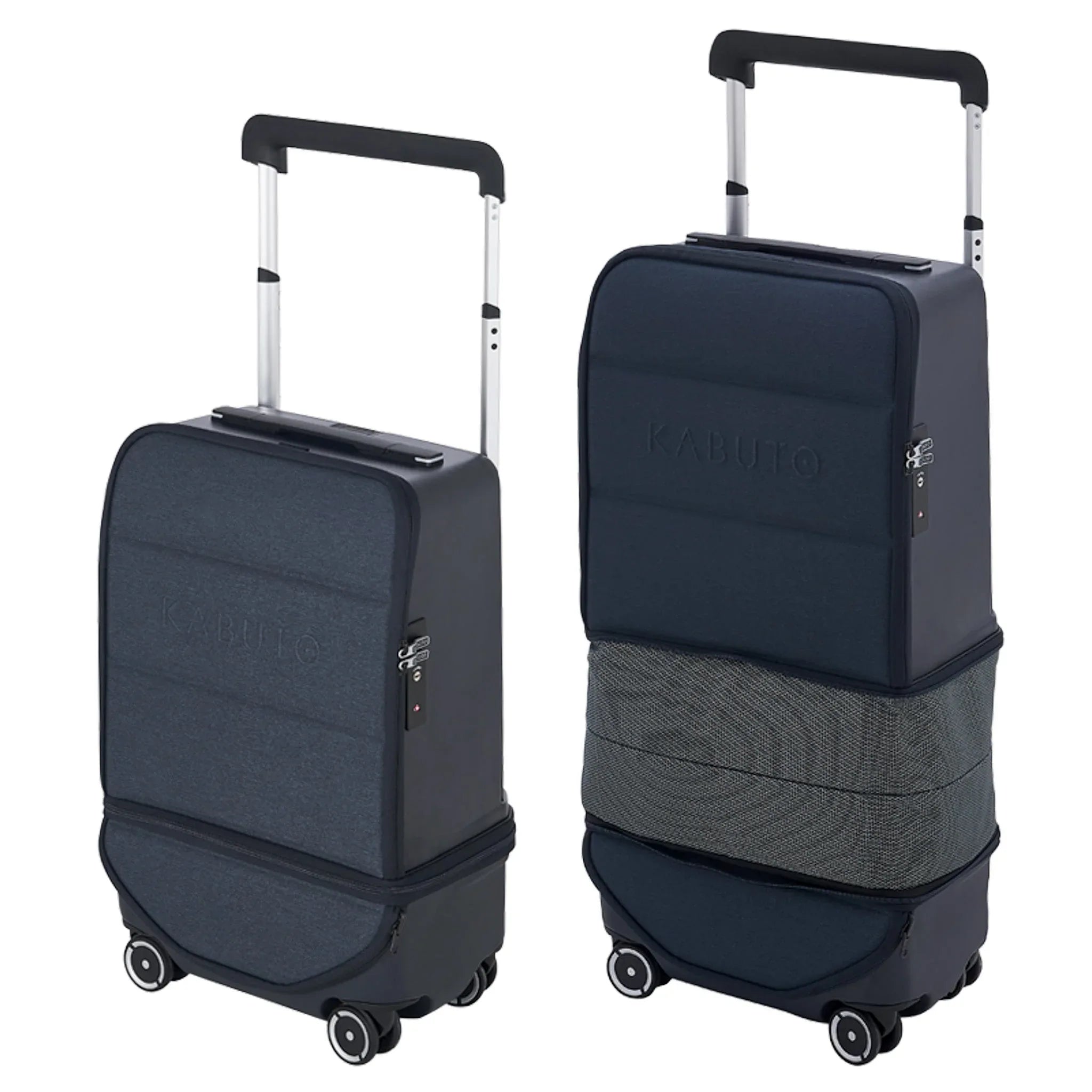 MyKabuto Carry-on CABIN Ideal - Expanderbar 55/75 cm - Svart Kabinväska - Powerbank S svart