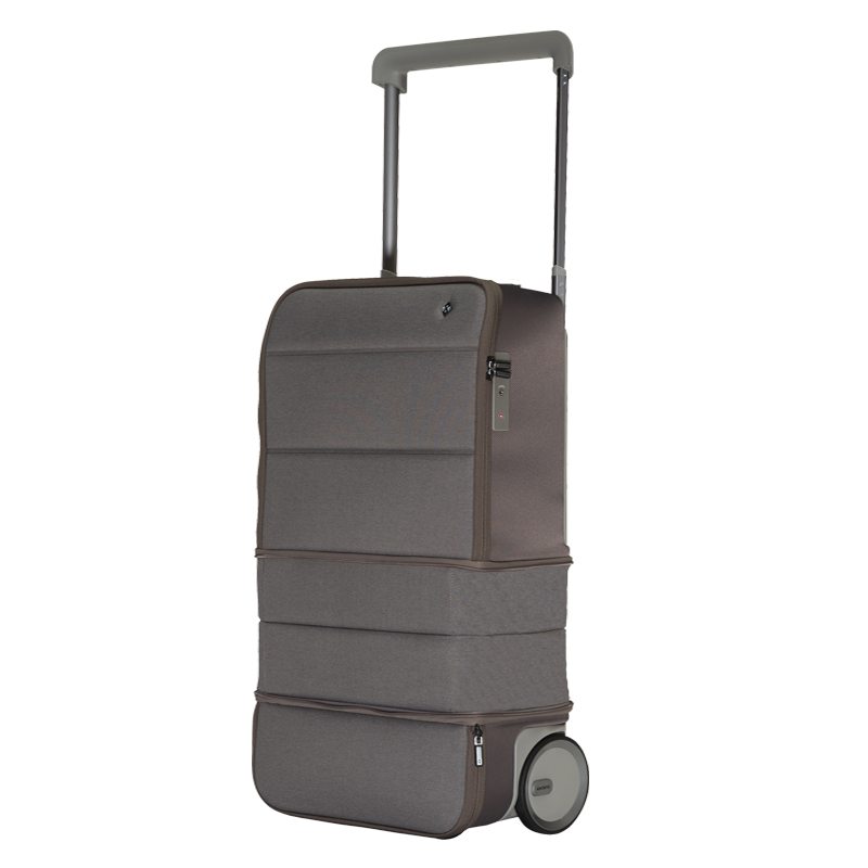 VOYAGER - Grå -  Expanderbar Kabinväska 55/75 cm - USB-A-port