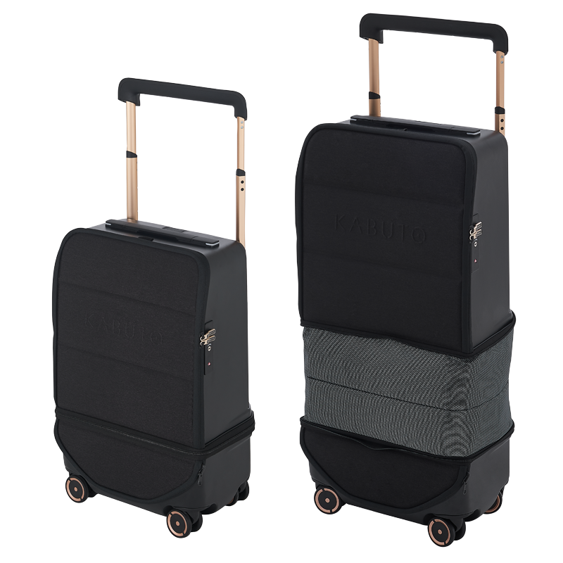 Kabuto FLEX CABIN - Expanderbar 55/75 cm - Svart Kabinväska - Powerbank