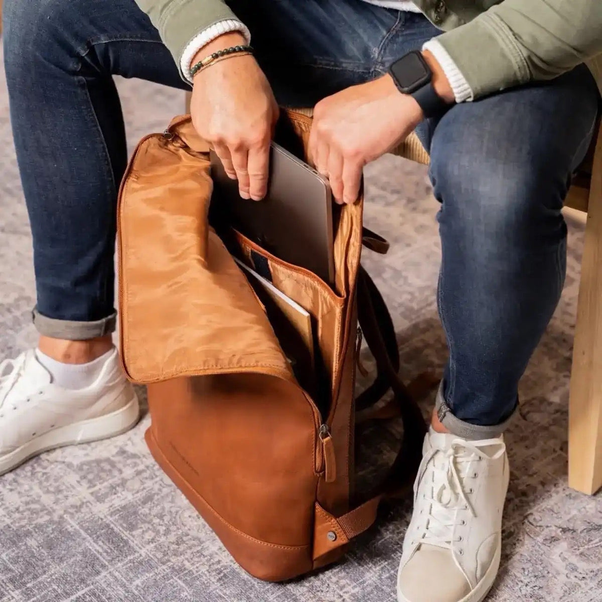 The Chesterfield Brand - Larsson Laptopryggsäck #Färg_Konjak