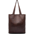 Shoppingväska i läder 37 CM #Färg_Vinterbrun