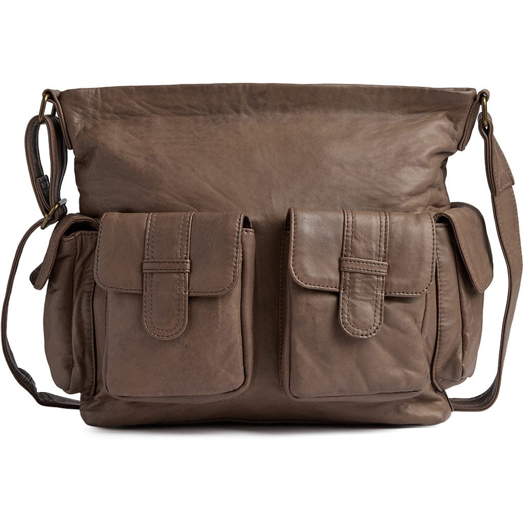 Powerfield Shoppingväska i fårskinn 34 CM #Färg_Mörk taupe