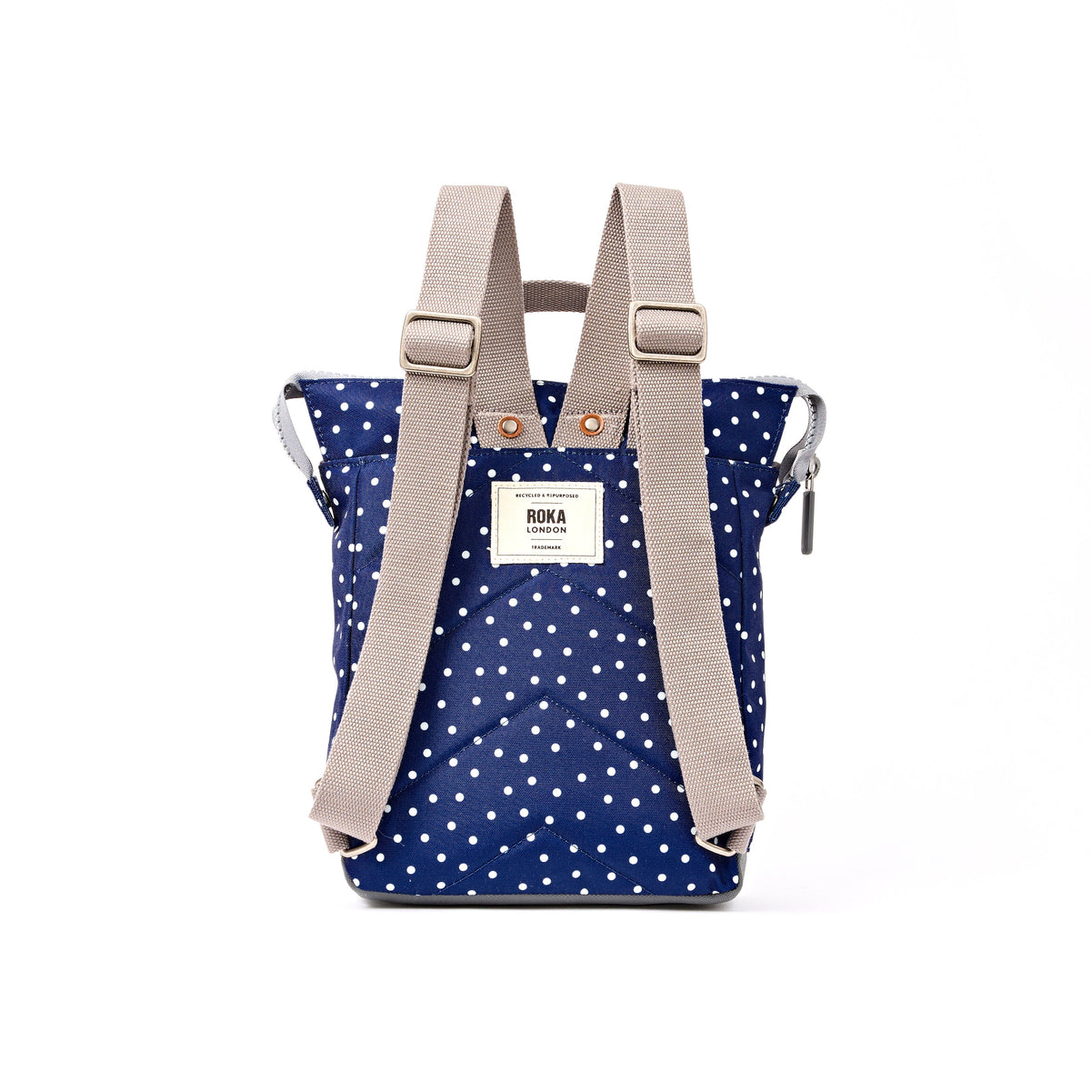 ROKA London - Bantry S ryggsäck #Färg_Navy_Polka_Dot