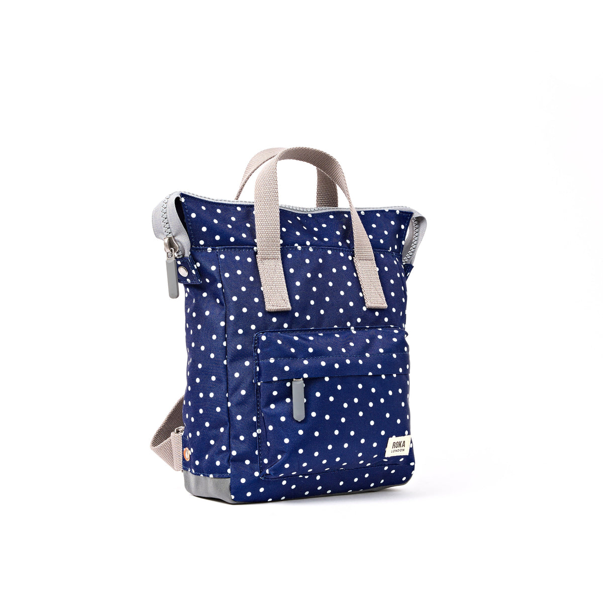 ROKA London - Bantry S ryggsäck #Färg_Navy_Polka_Dot