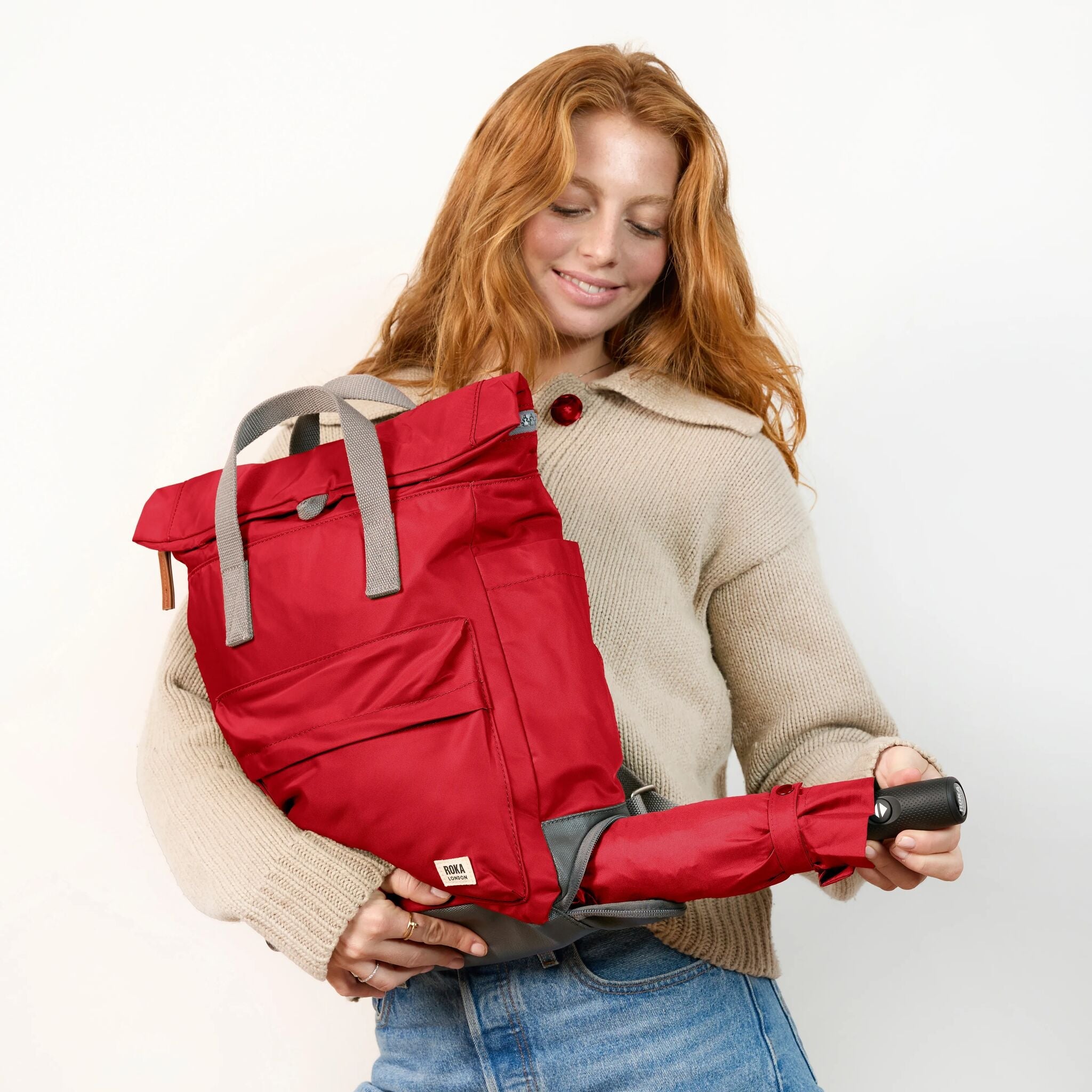 ROKA London - Bayswater M paraplyryggsäck #Färg_Cranberry