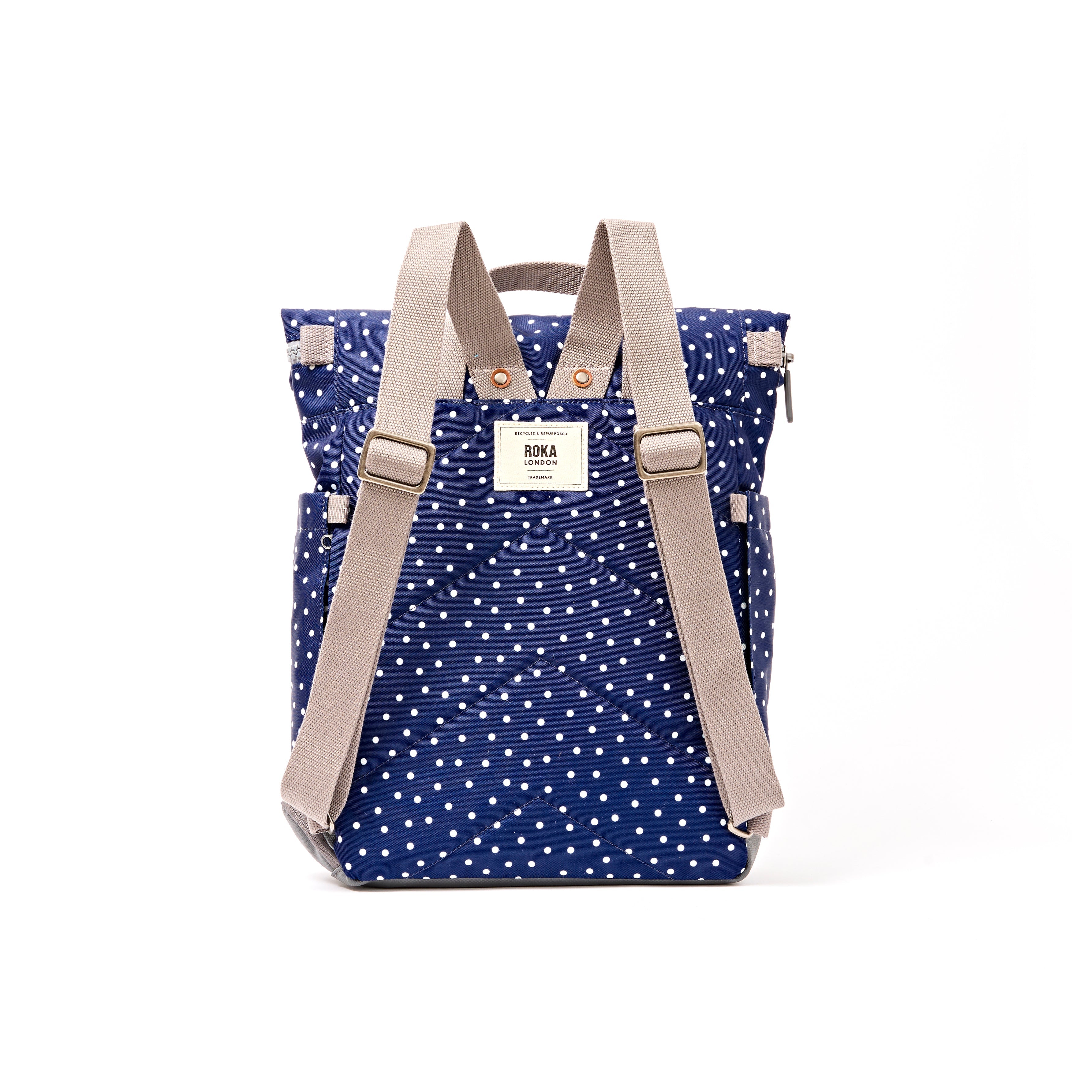 ROKA London - Bayswater M paraplyryggsäck #Färg_Navy_Polka_Dot