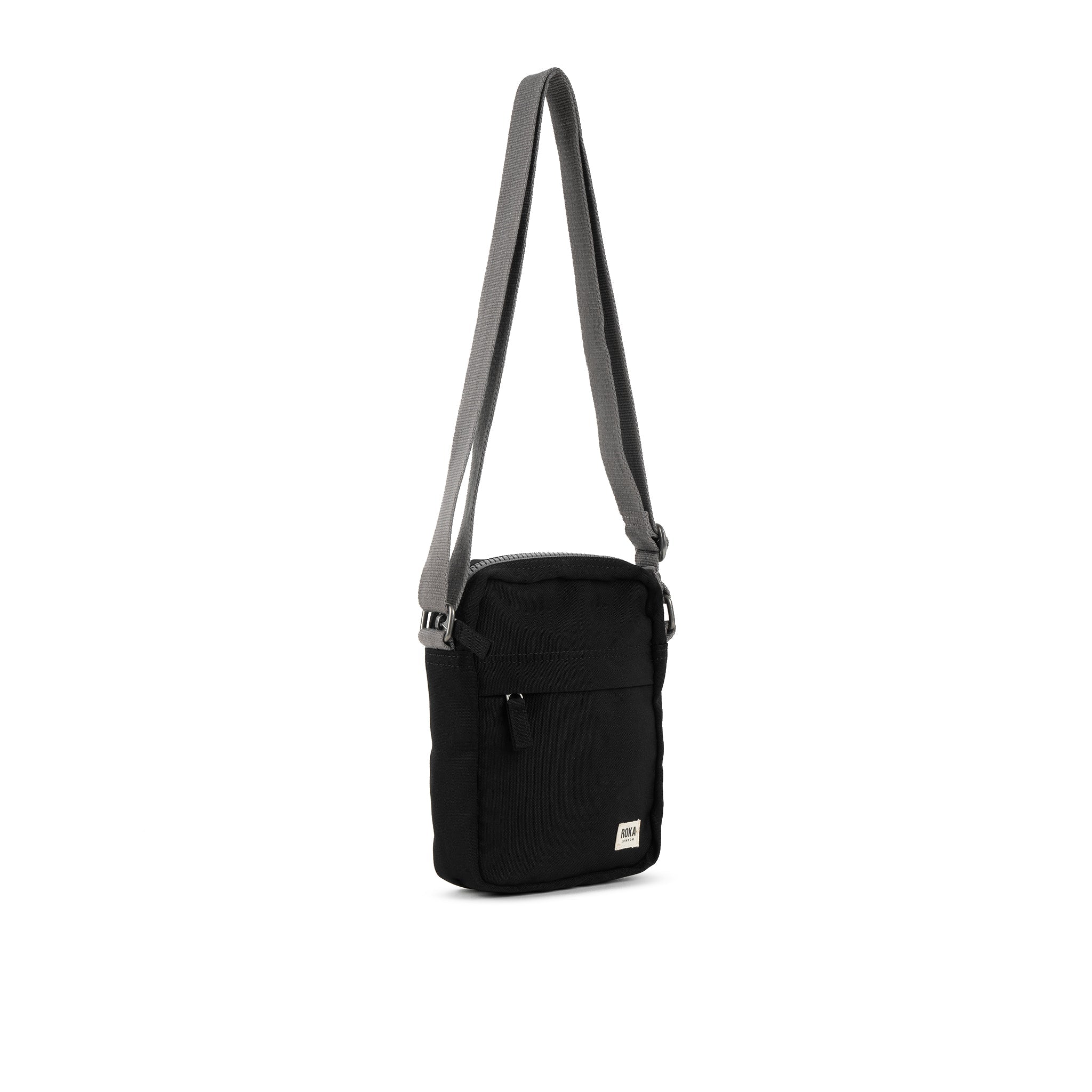 ROKA London - Bond S crossbody-väska med ficka #Färg_Ash
