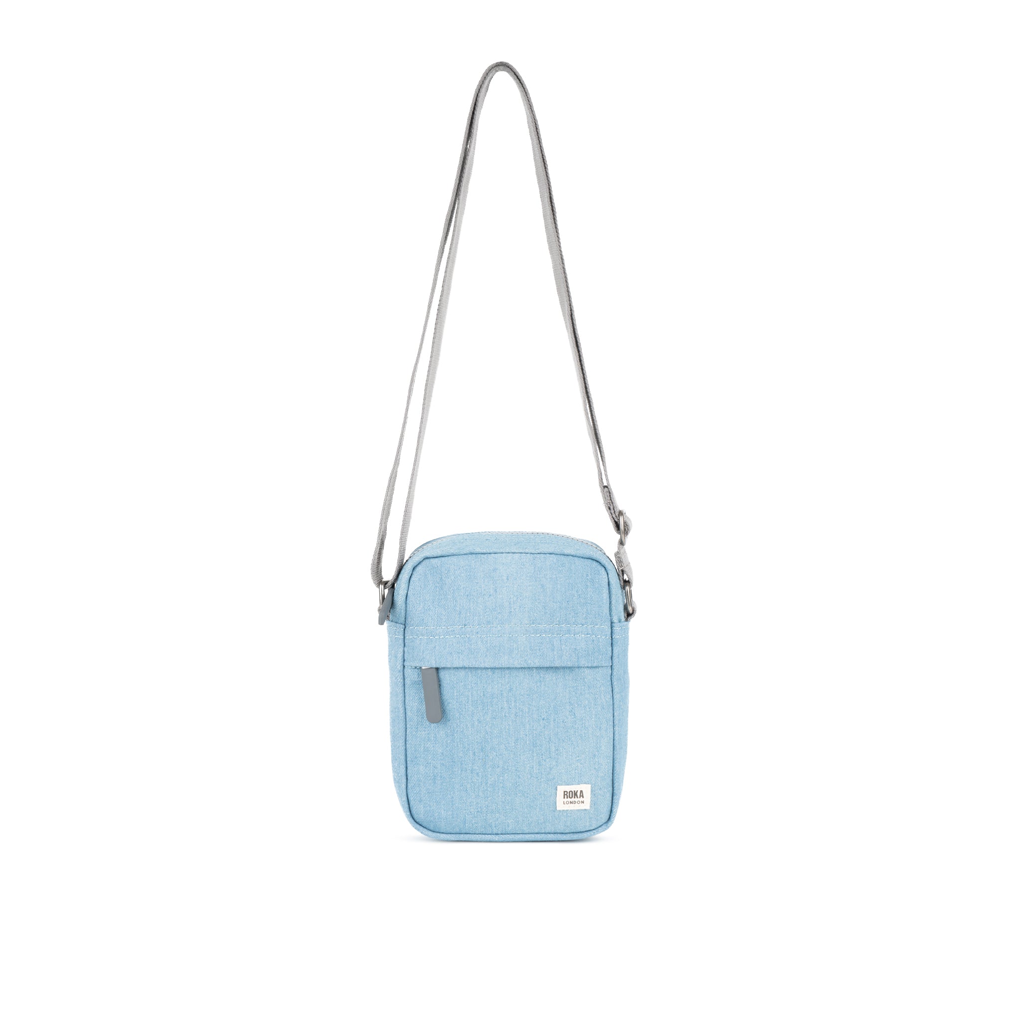 ROKA London - Bond S crossbody-väska med ficka #Färg_Light_Denim