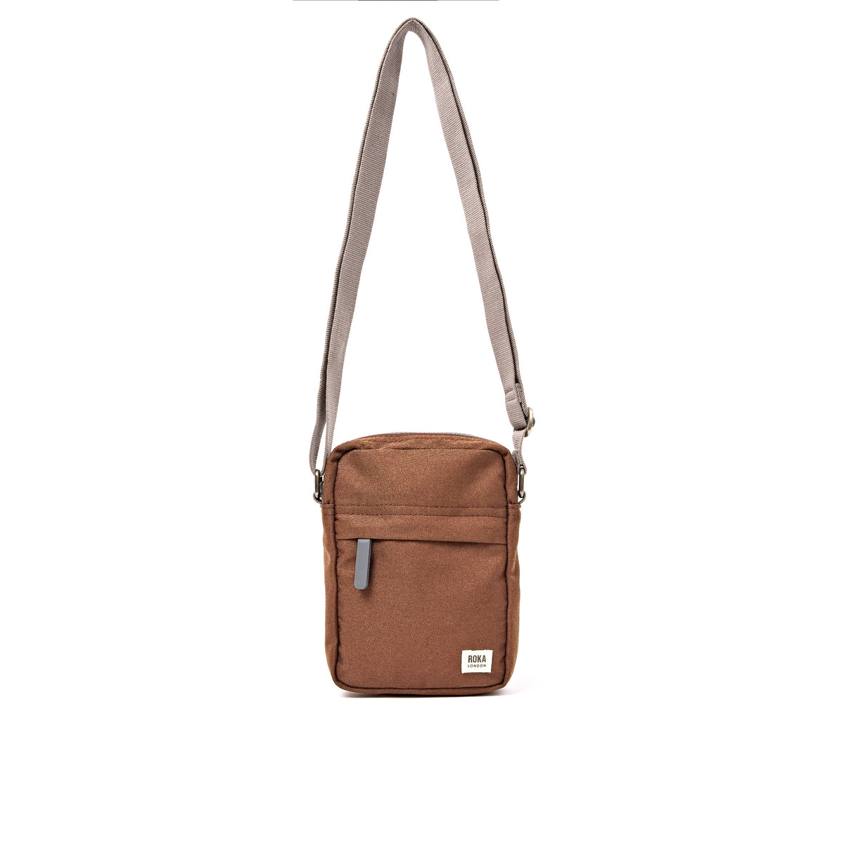 ROKA London - Bond S crossbody-väska med ficka #Färg_Cinnamon
