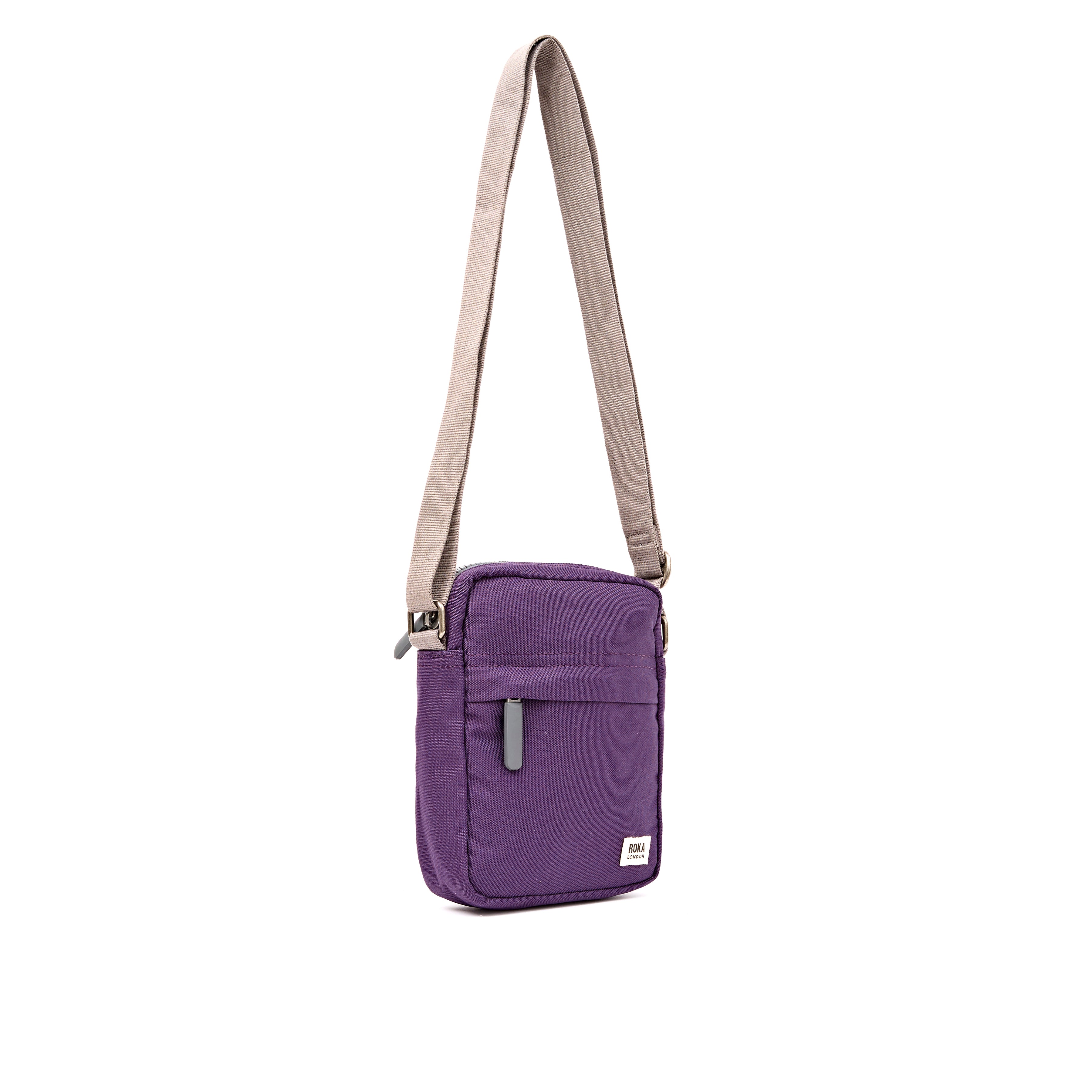 ROKA London - Bond S crossbody-väska med ficka #Färg_Deep_Grape