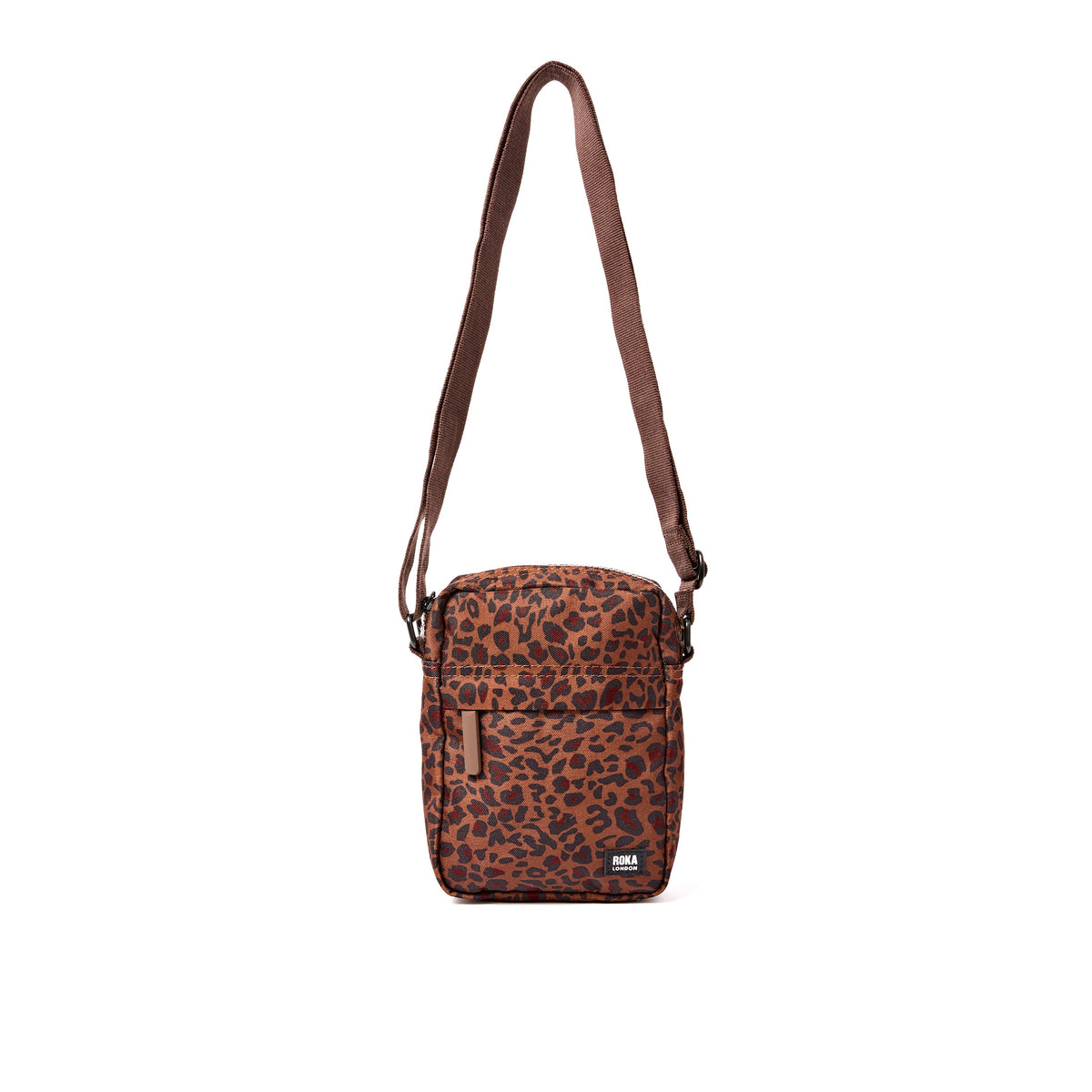 ROKA London - Bond S crossbody-väska med ficka #Färg_Mini_Leopard