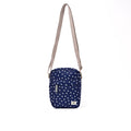 ROKA London - Bond S crossbody-väska med ficka #Färg_Navy_Polka_Dot