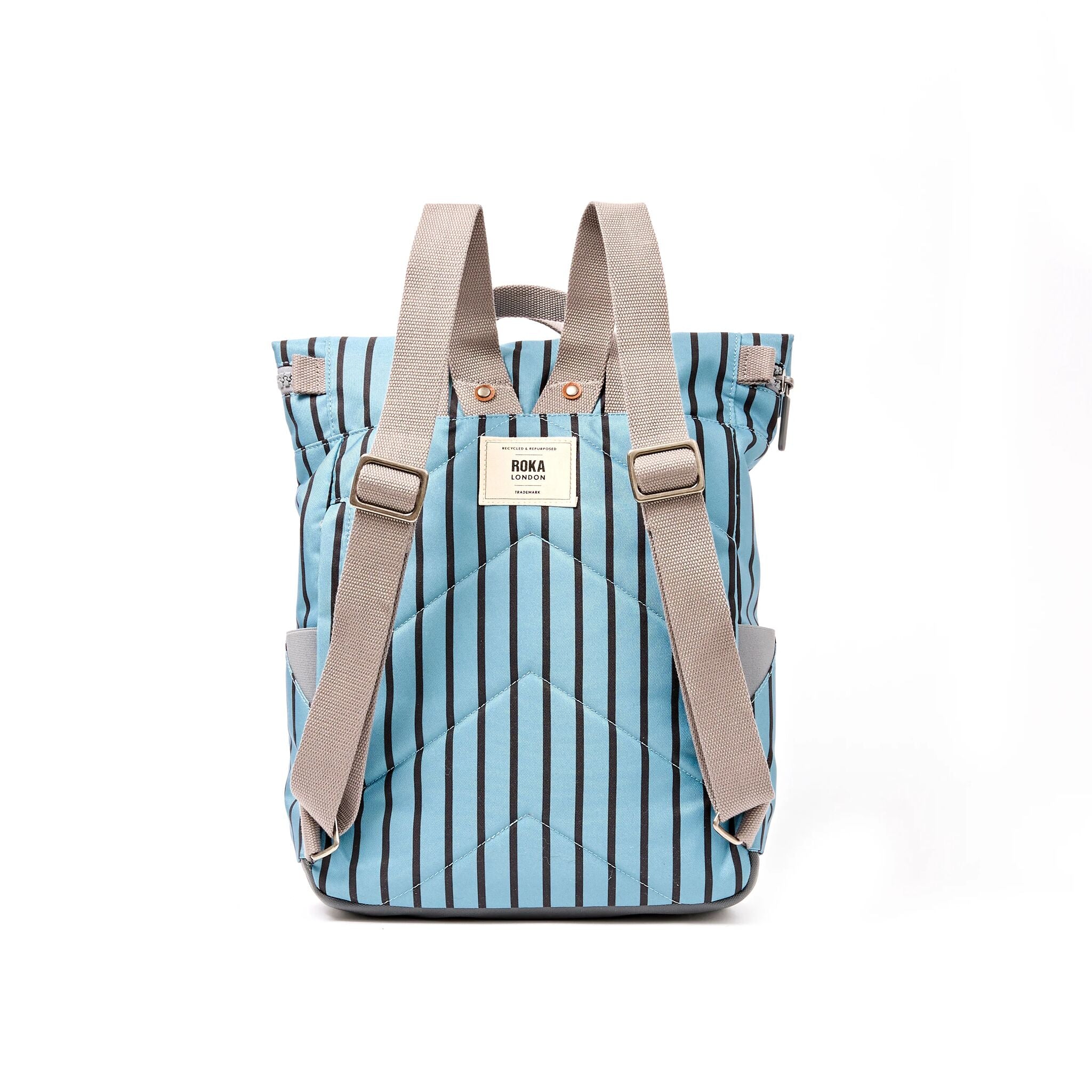 ROKA London - Canfield M rolltop-ryggsäck #Färg_Blue_Stripe