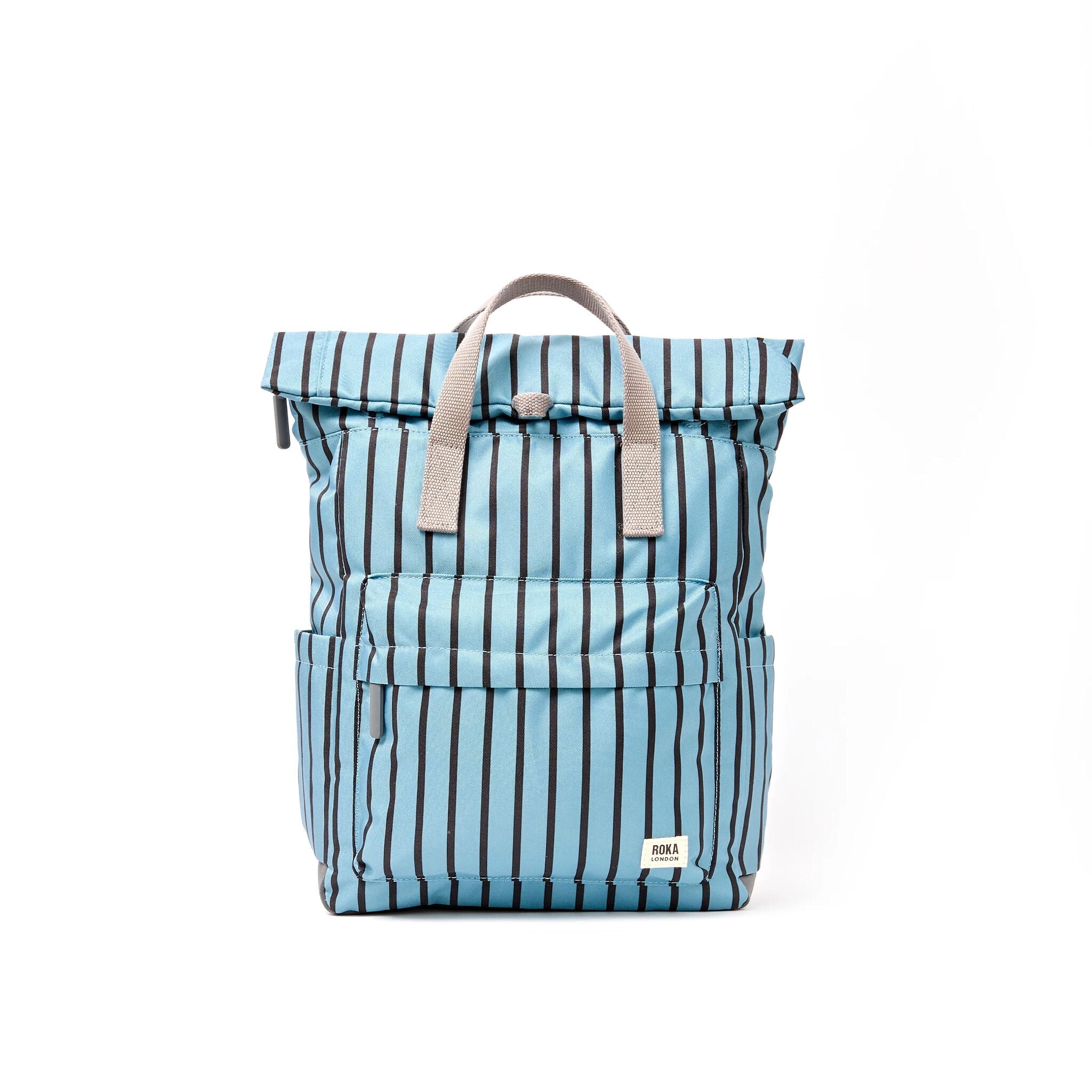ROKA London - Canfield M rolltop-ryggsäck #Färg_Blue_Stripe