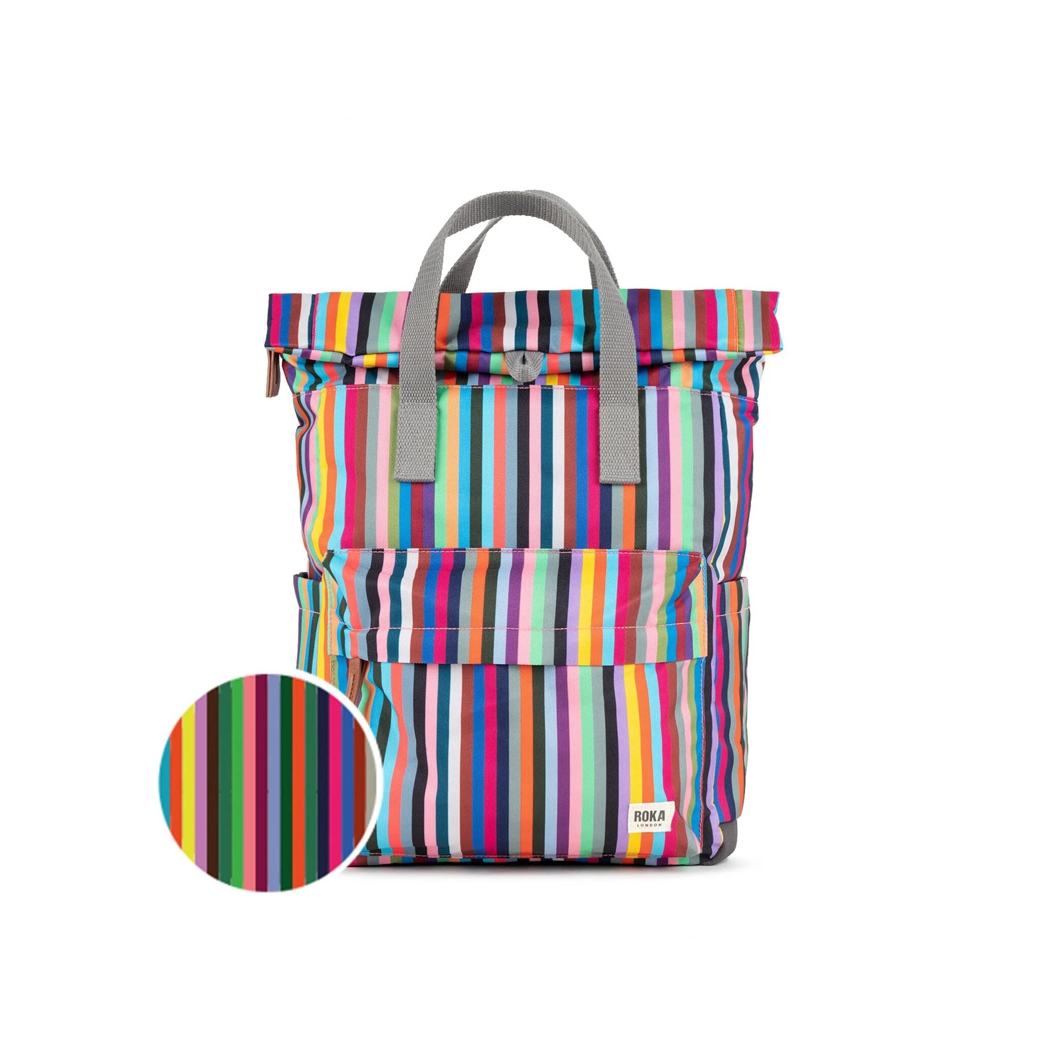 ROKA London - Canfield M rolltop-ryggsäck #Färg_Multi_Stripe