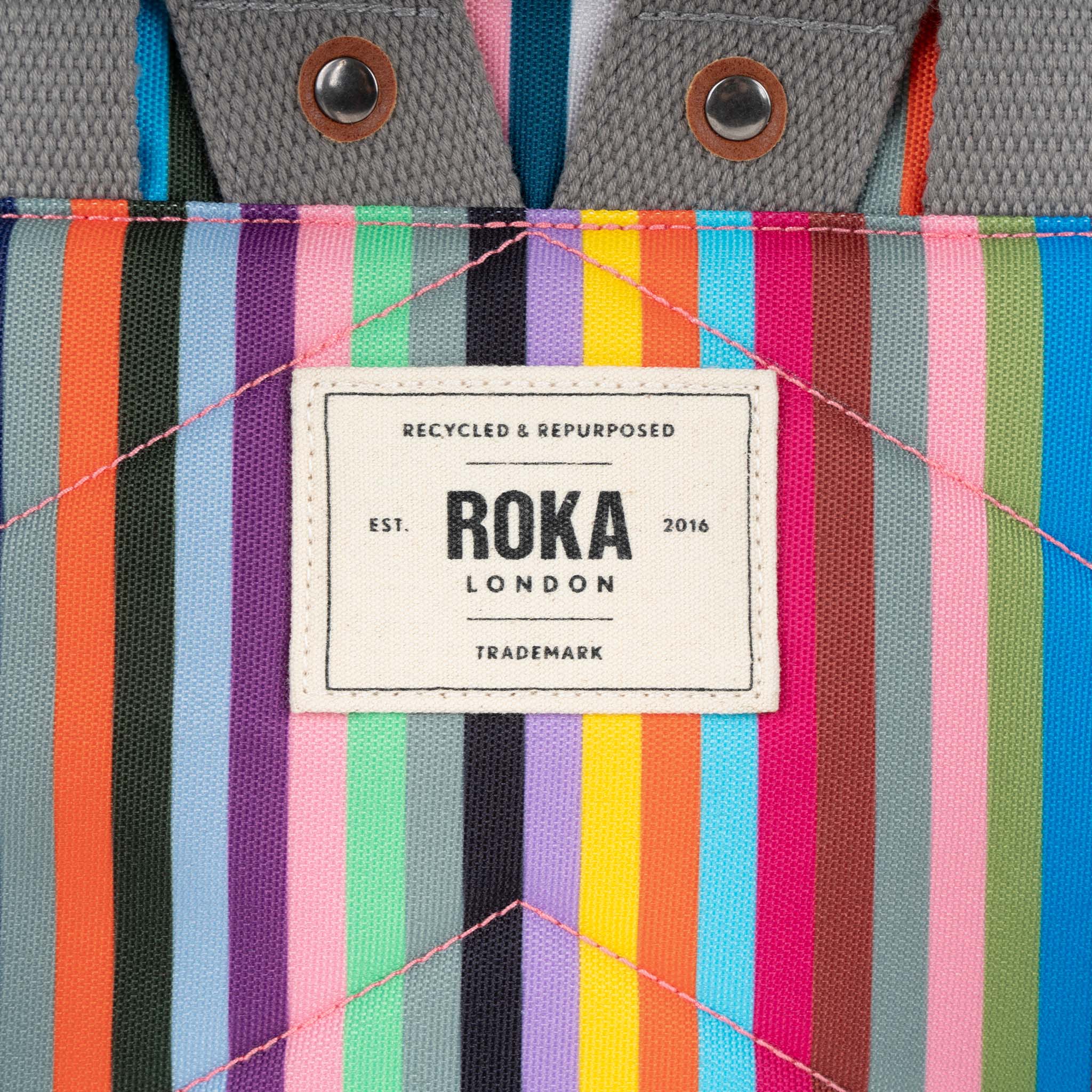 ROKA London - Canfield M rolltop-ryggsäck #Färg_Multi_Stripe
