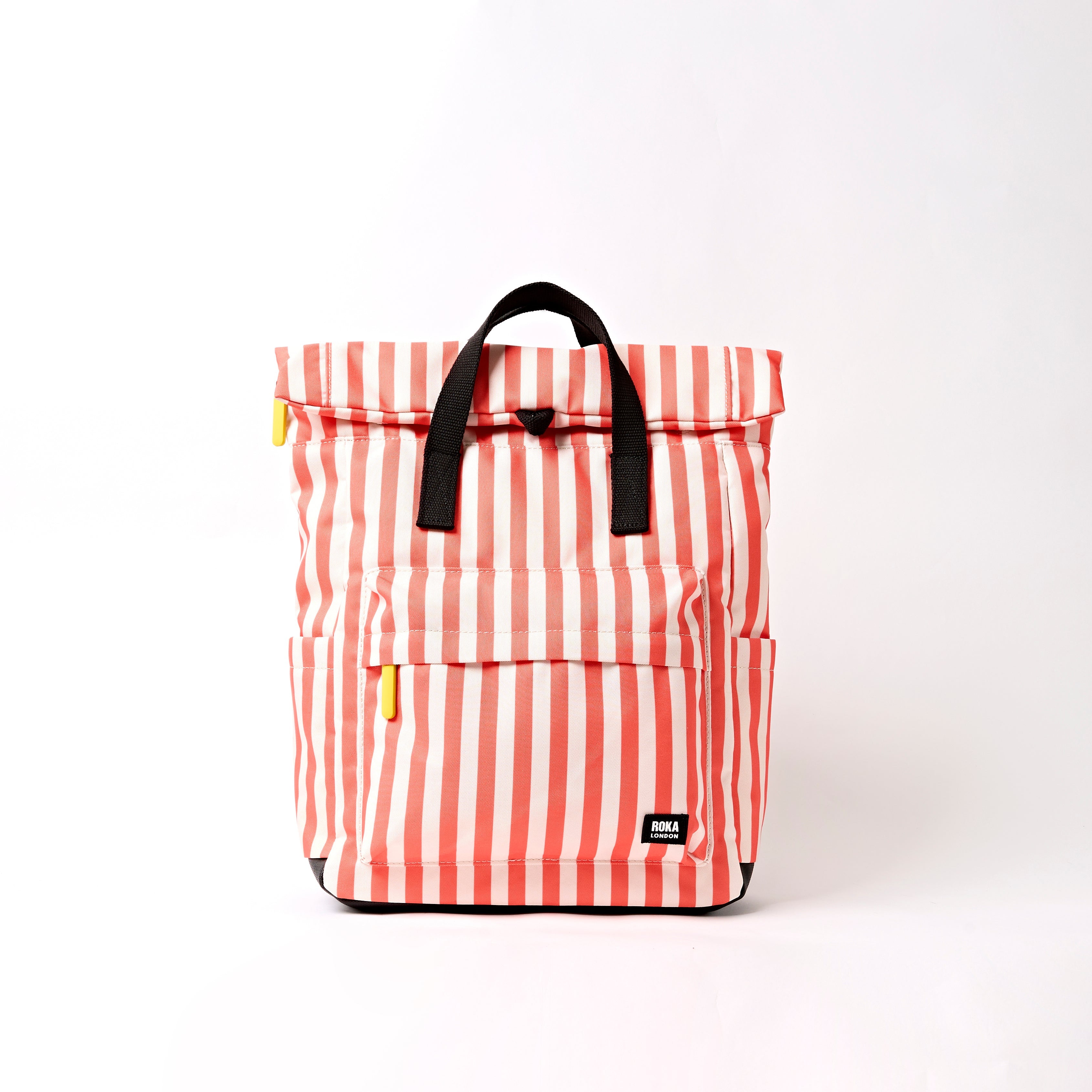 ROKA London - Canfield M rolltop-ryggsäck #Färg_Coral_Stripe