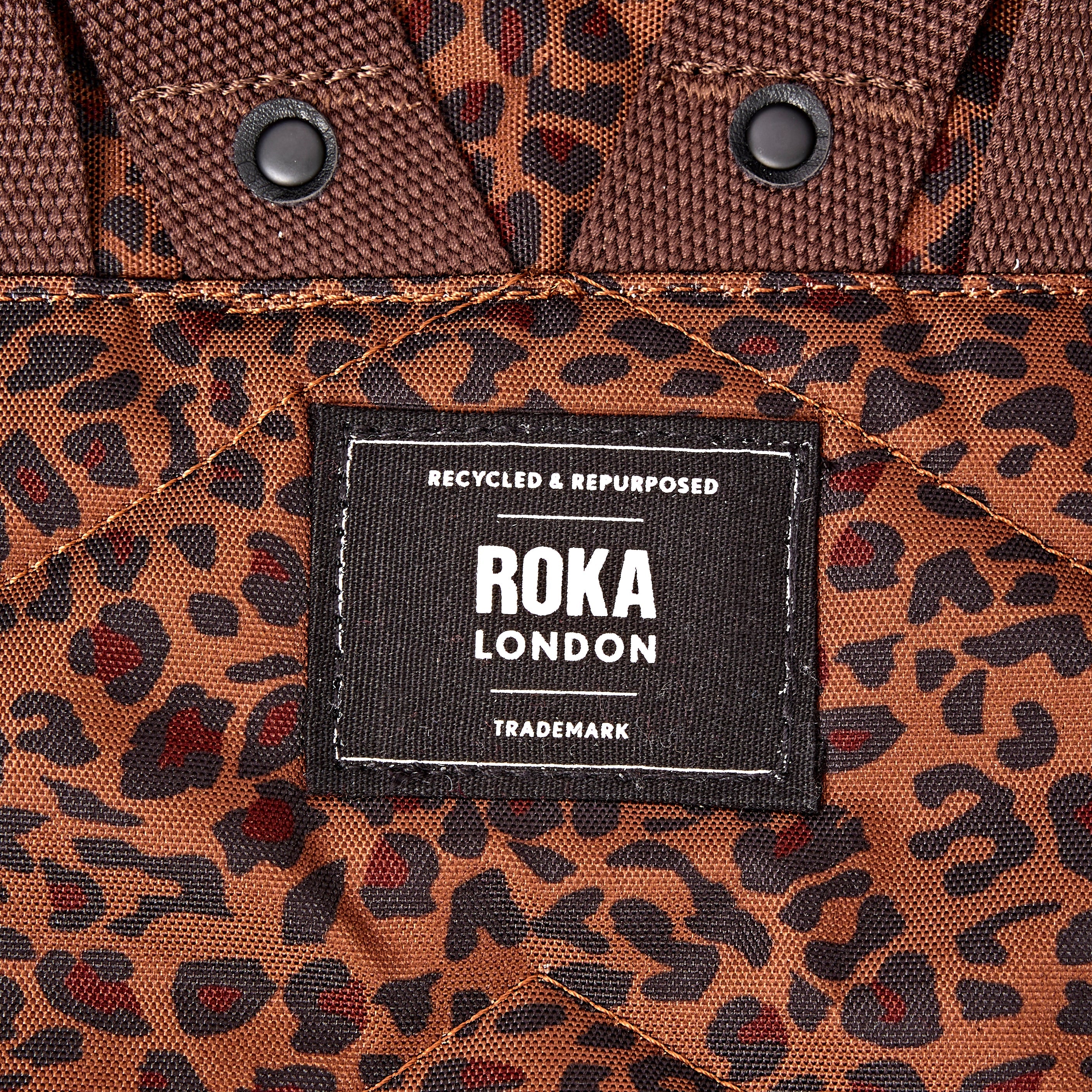 ROKA London - Canfield M rolltop-ryggsäck #Färg_Mini_Leopard