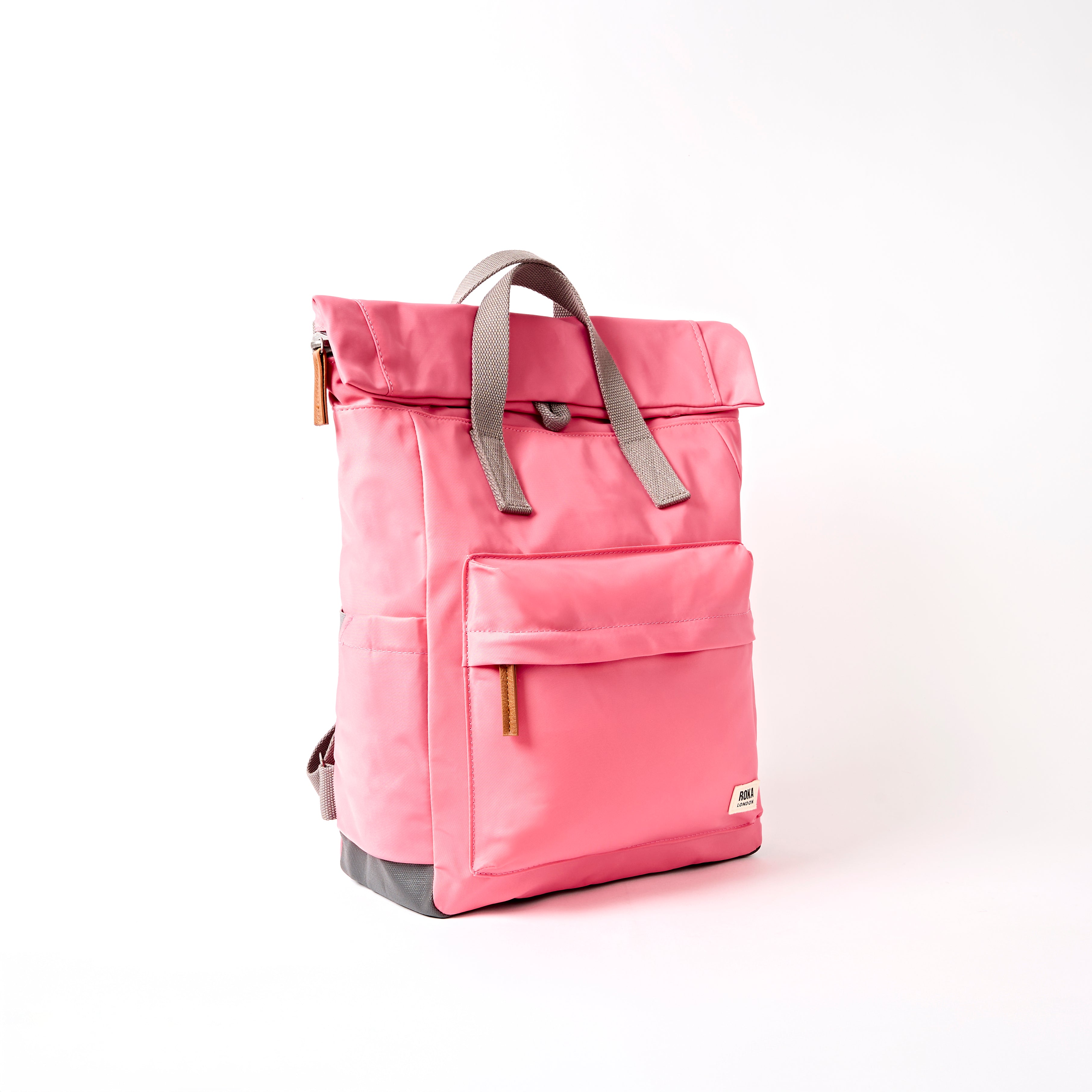 ROKA London - Canfield M rolltop-ryggsäck #Färg_Pink_Lemonade