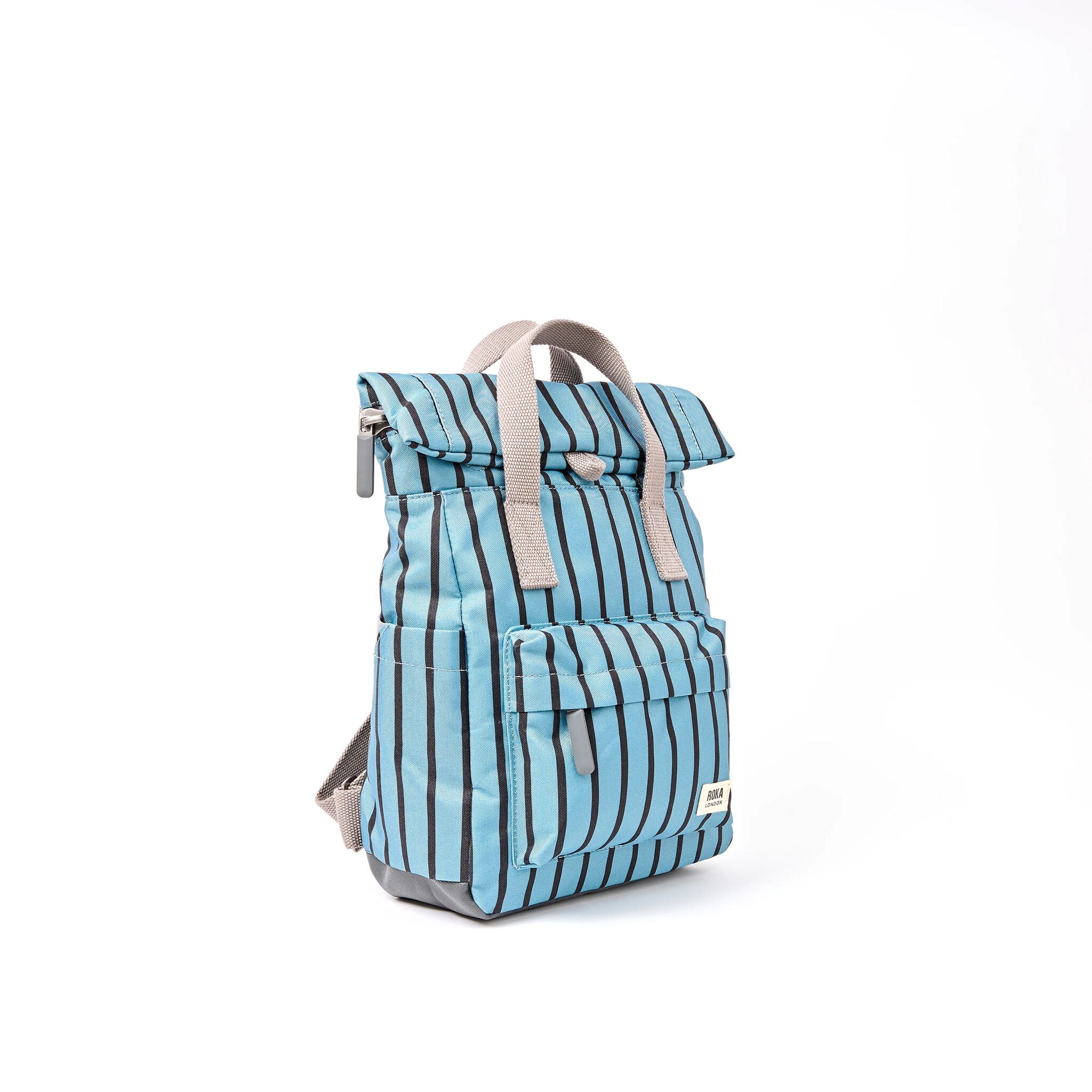 ROKA London - Canfield S rolltop-ryggsäck #Färg_Blue_Stripe