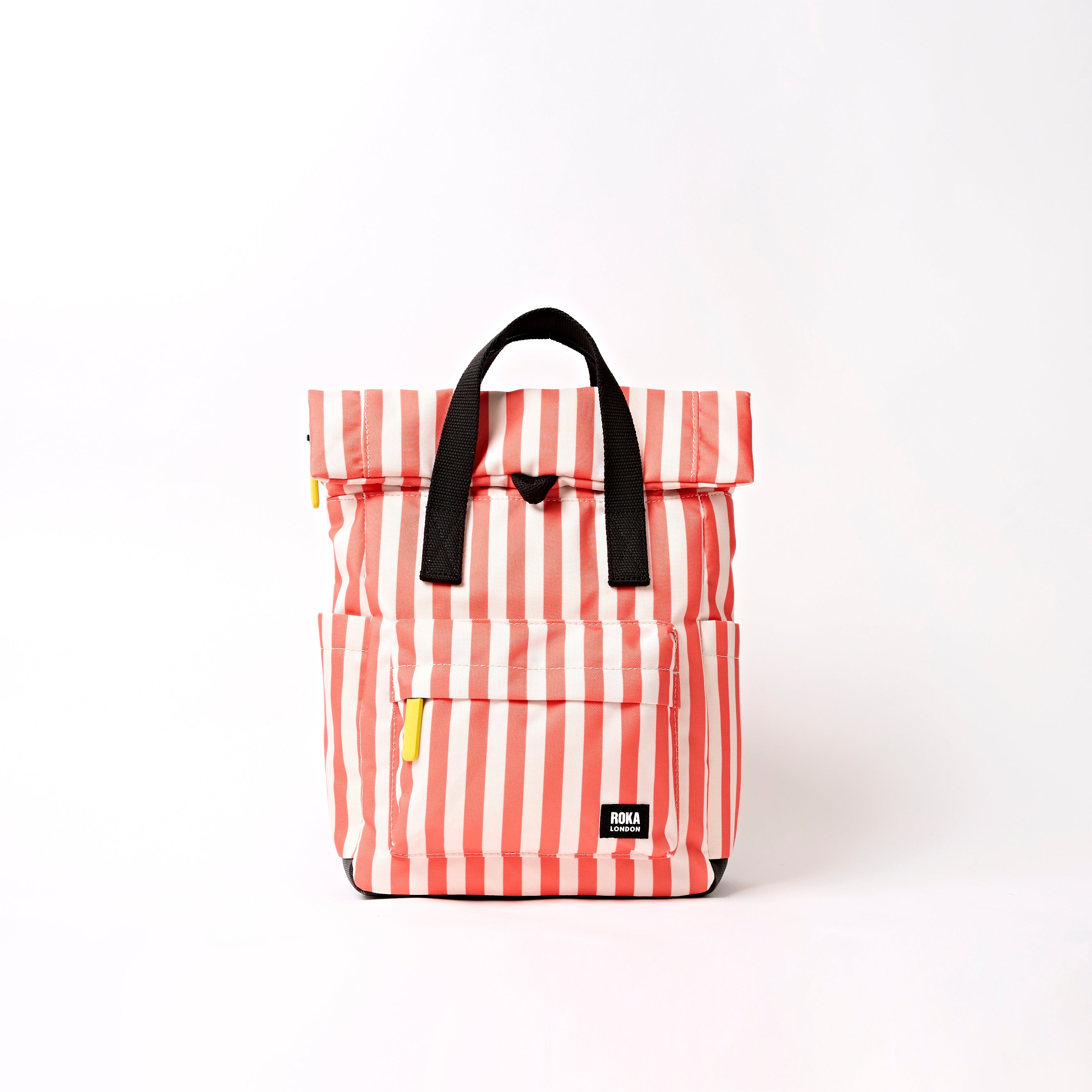 ROKA London - Canfield S rolltop-ryggsäck #Färg_Coral_Stripe