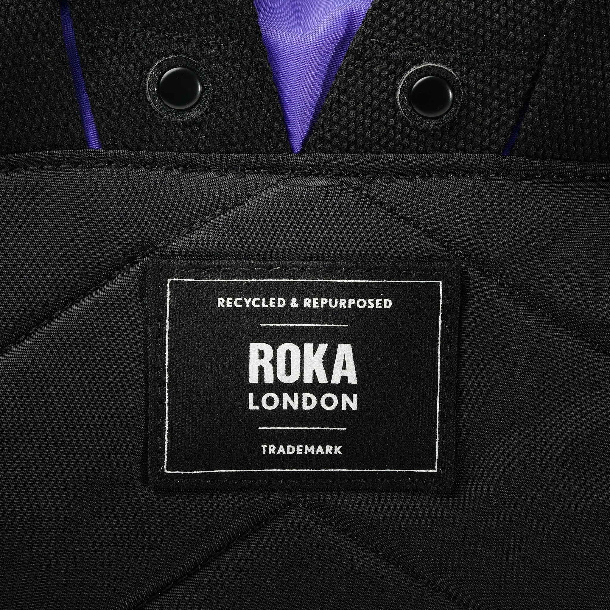 ROKA London - Canfield S ryggsäck Creative Waste #Färg_Black/Simple_Purple