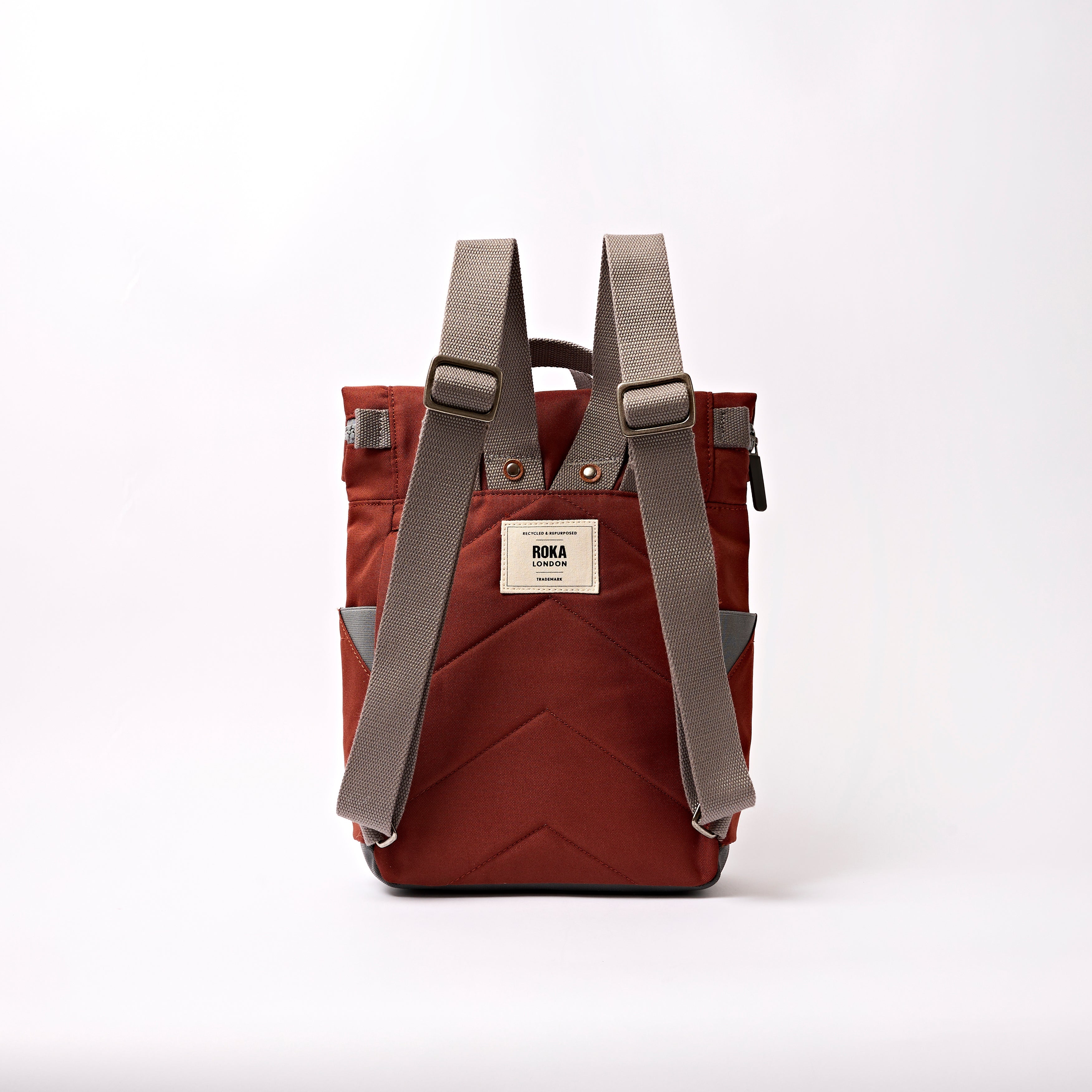 ROKA London - Canfield S rolltop-ryggsäck #Färg_Henna_Stripe