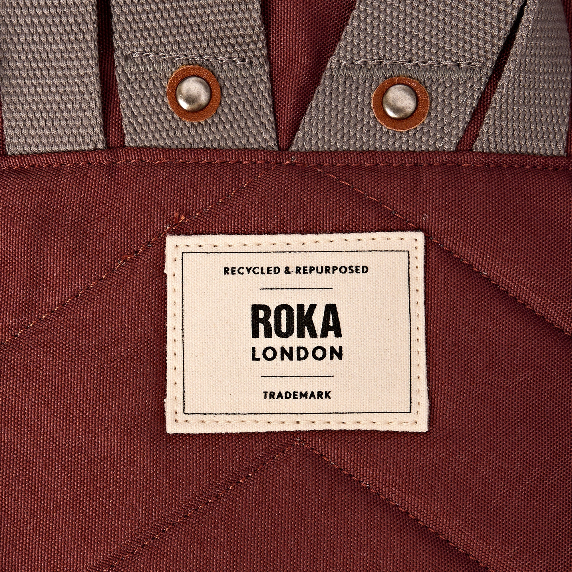 ROKA London - Canfield S rolltop-ryggsäck #Färg_Henna_Stripe
