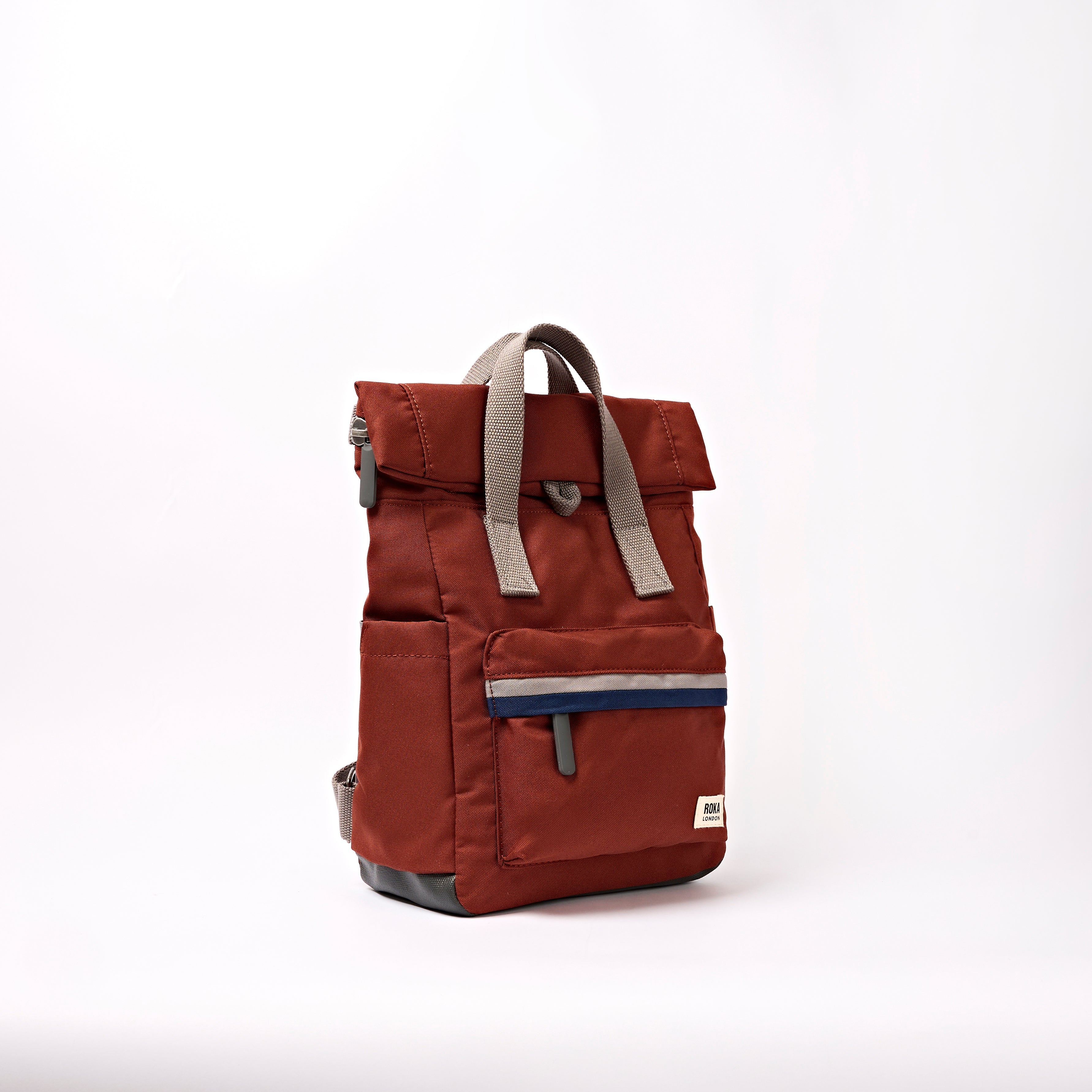 ROKA London - Canfield S rolltop-ryggsäck #Färg_Henna_Stripe