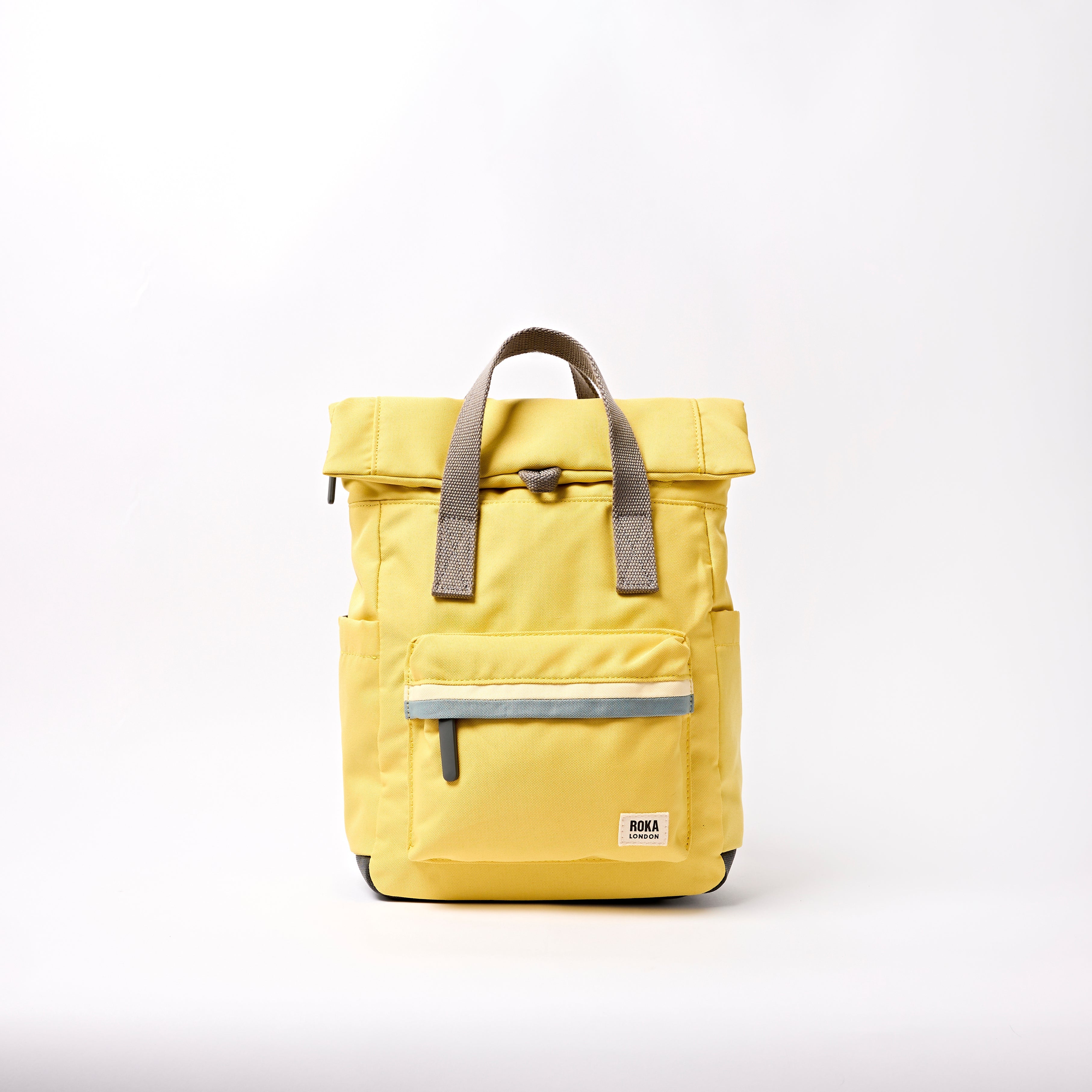 ROKA London - Canfield S rolltop-ryggsäck #Färg_Lemonade_Stripe