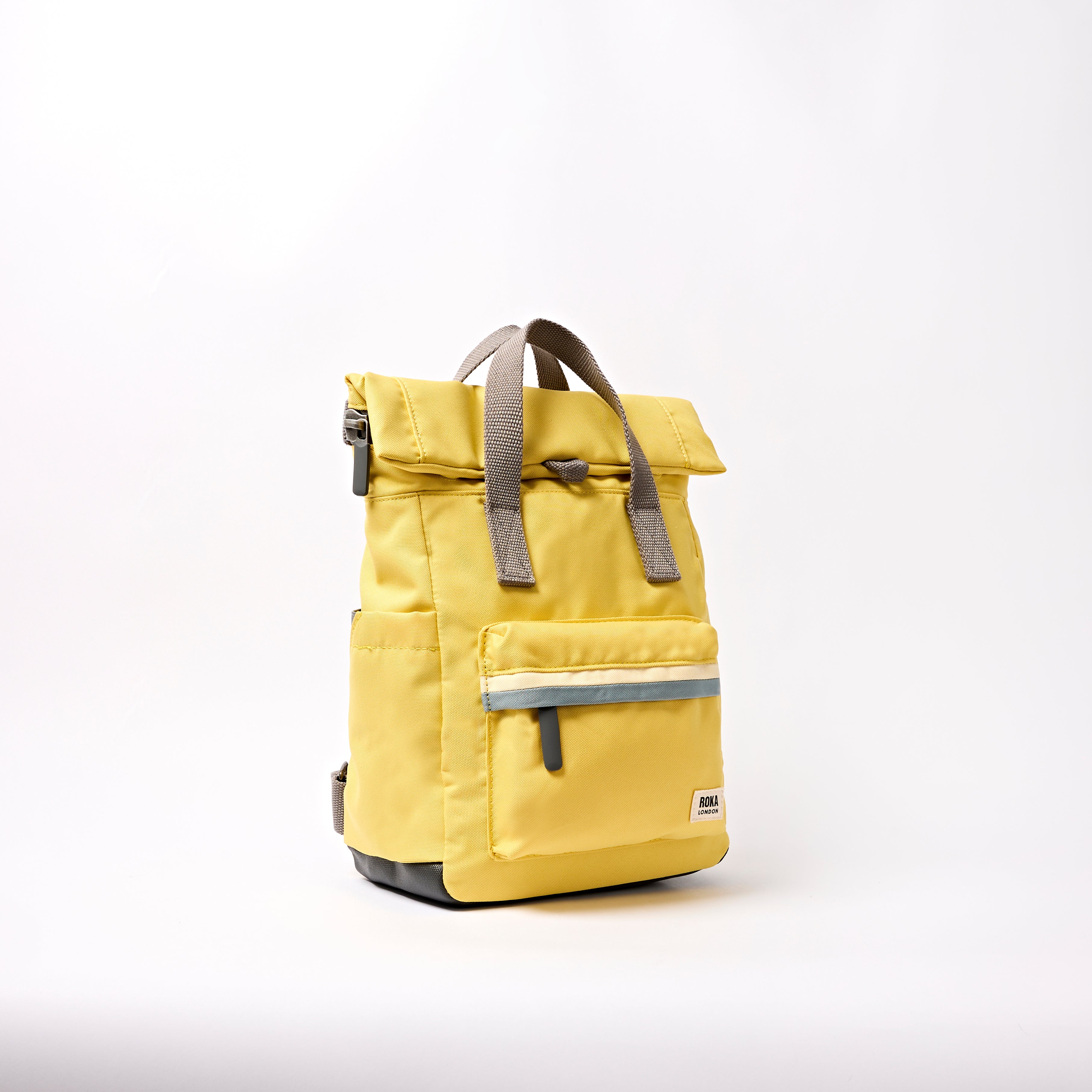 ROKA London - Canfield S rolltop-ryggsäck #Färg_Lemonade_Stripe