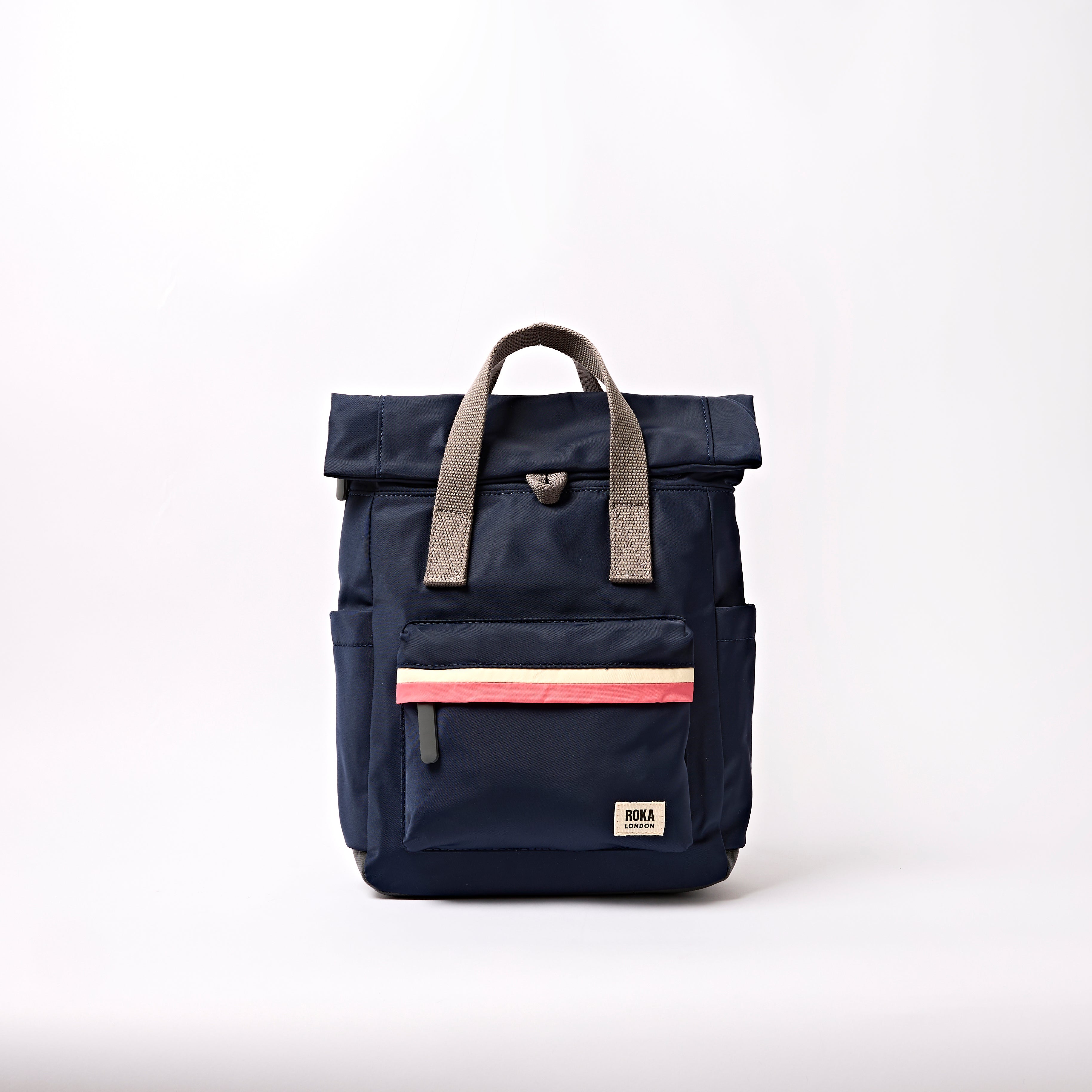 ROKA London - Canfield S rolltop-ryggsäck #Färg_Midnight_Stripe