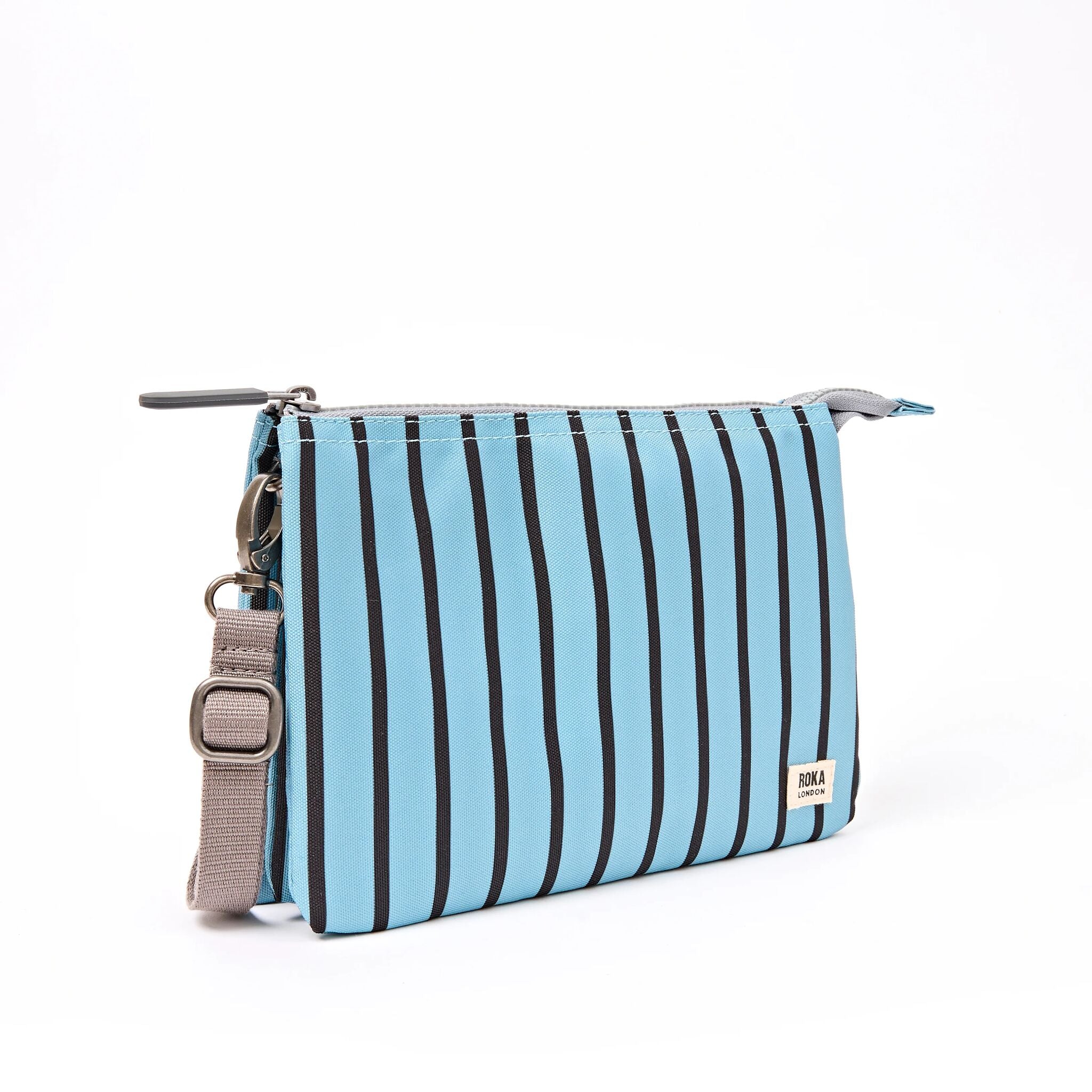 ROKA London - Carnaby XL XL Carnaby crossbody-väska #Färg_Blue_Stripe