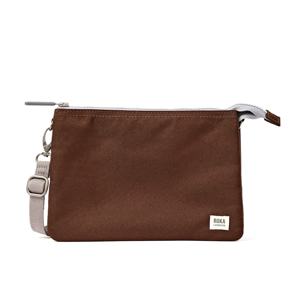 ROKA London - Carnaby XL XL Carnaby crossbody-väska #Färg_Chocolate