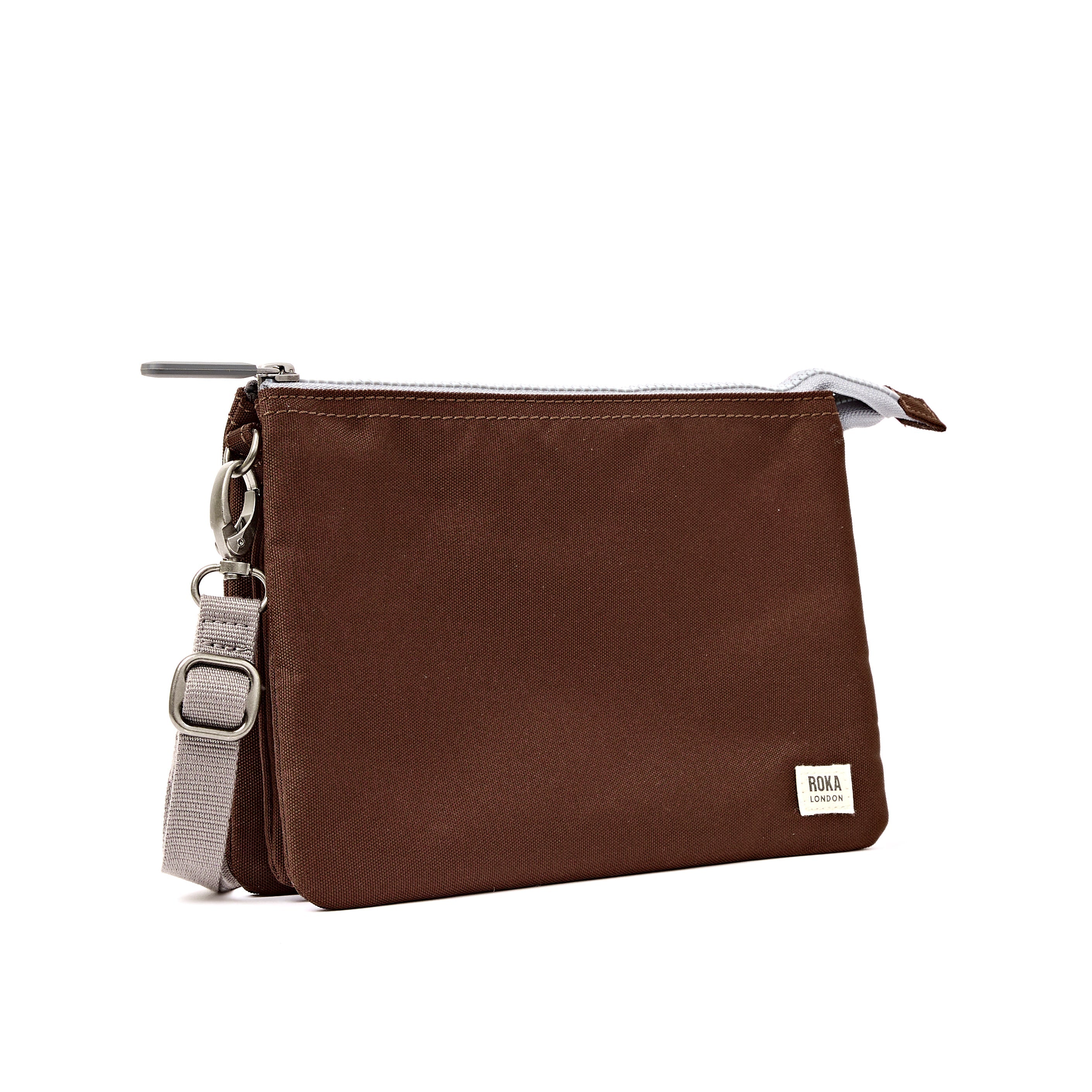ROKA London - Carnaby XL XL Carnaby crossbody-väska #Färg_Chocolate