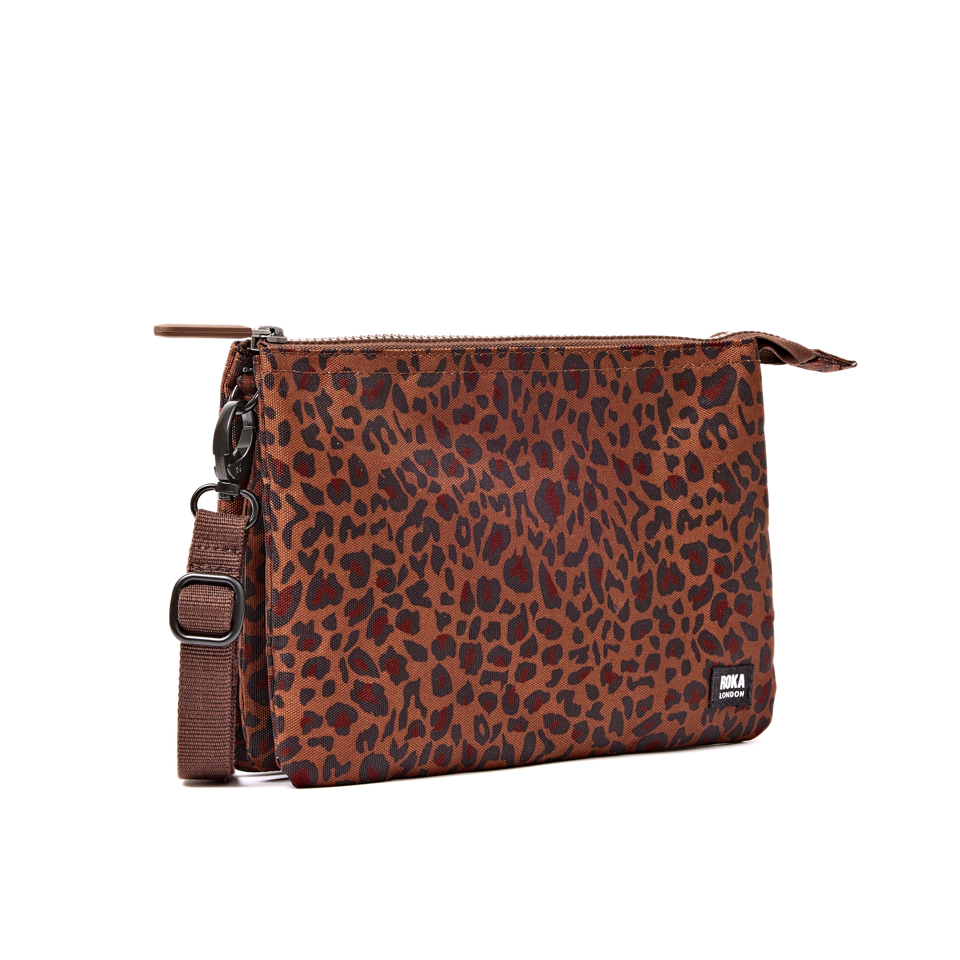 ROKA London - Carnaby XL XL Carnaby crossbody-väska #Färg_Mini_Leopard
