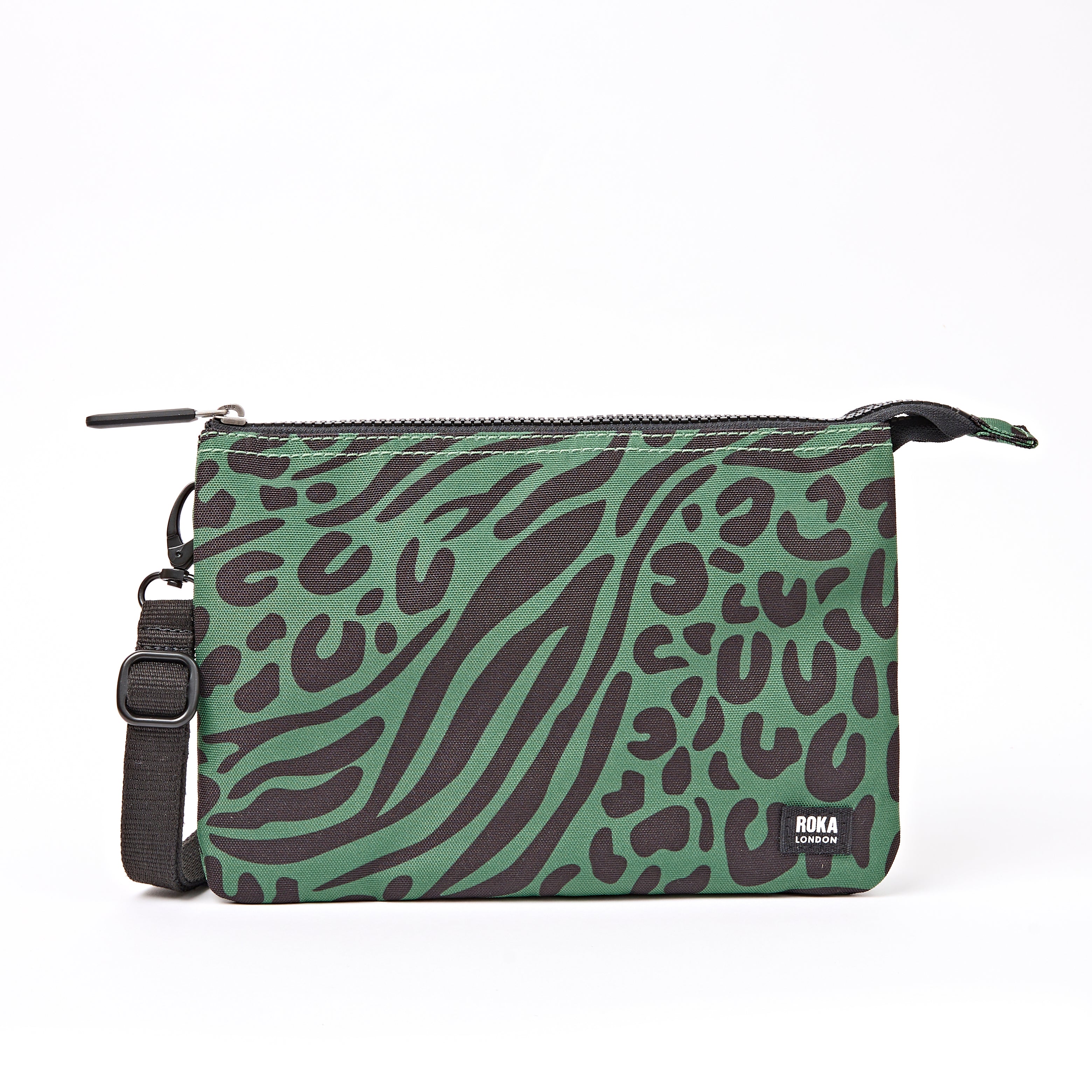 ROKA London - Carnaby XL XL Carnaby crossbody-väska #Färg_Mixed_Animal_Artichoke