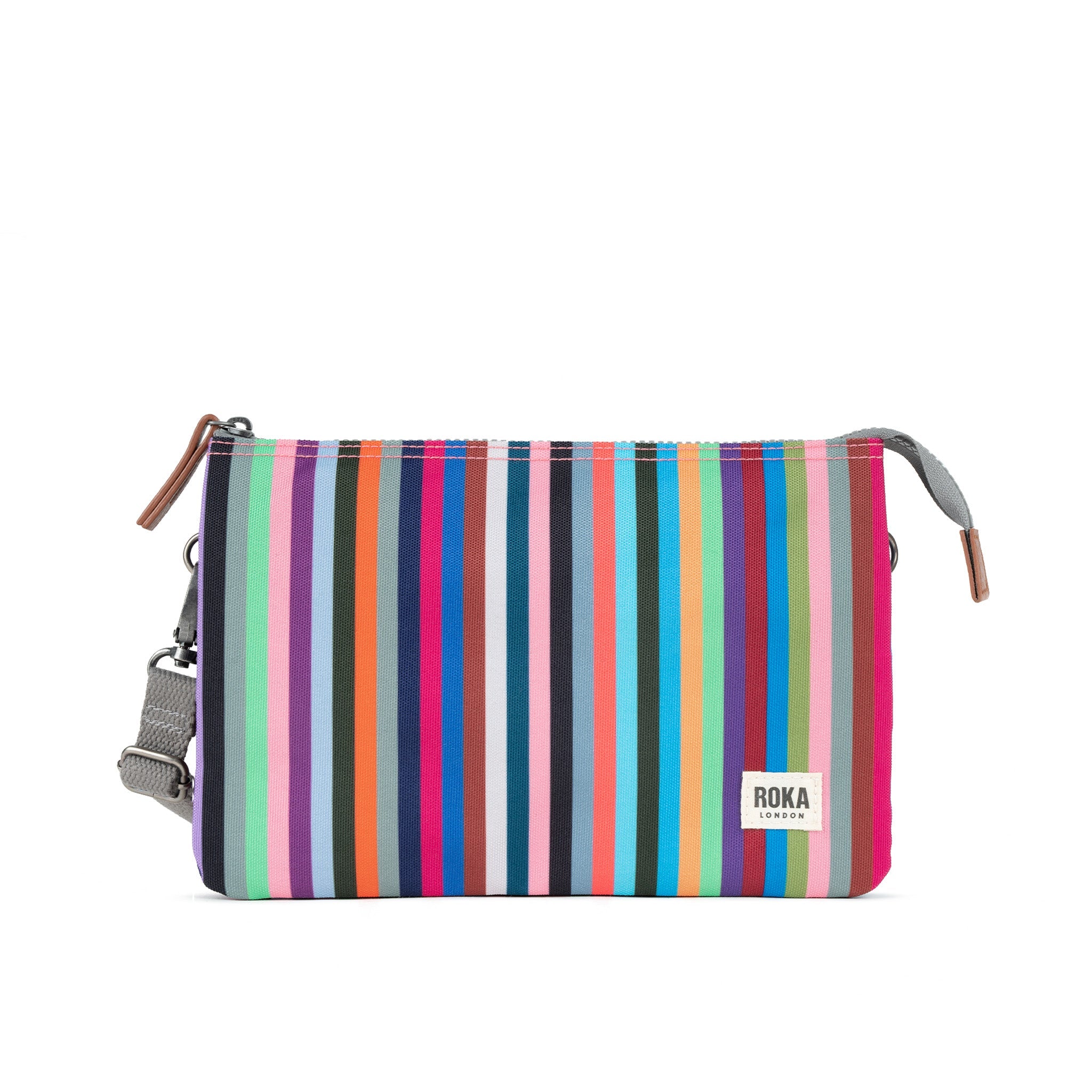 ROKA London - Carnaby XL XL Carnaby crossbody-väska #Färg_Multi_Stripe