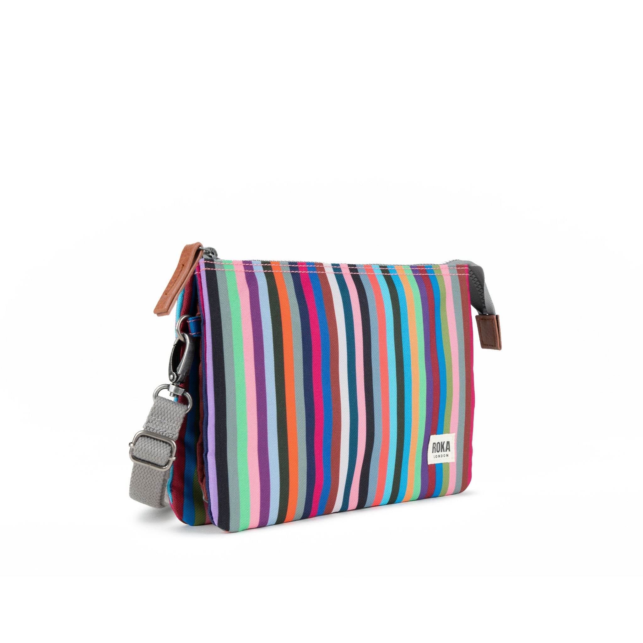 ROKA London - Carnaby XL XL Carnaby crossbody-väska #Färg_Multi_Stripe