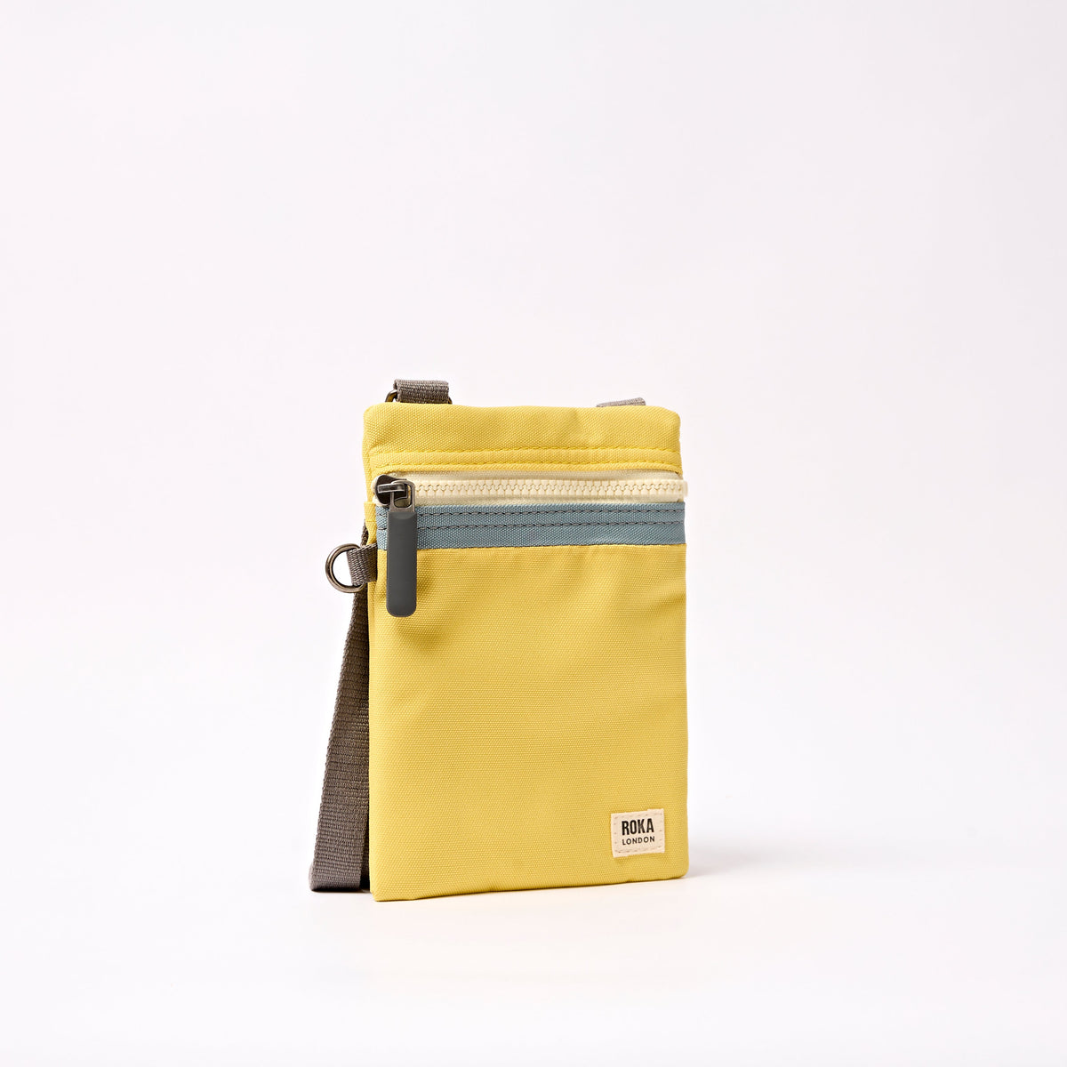 ROKA London - Chelsea XS slingväska med ficka #Färg_Lemonade_Stripe