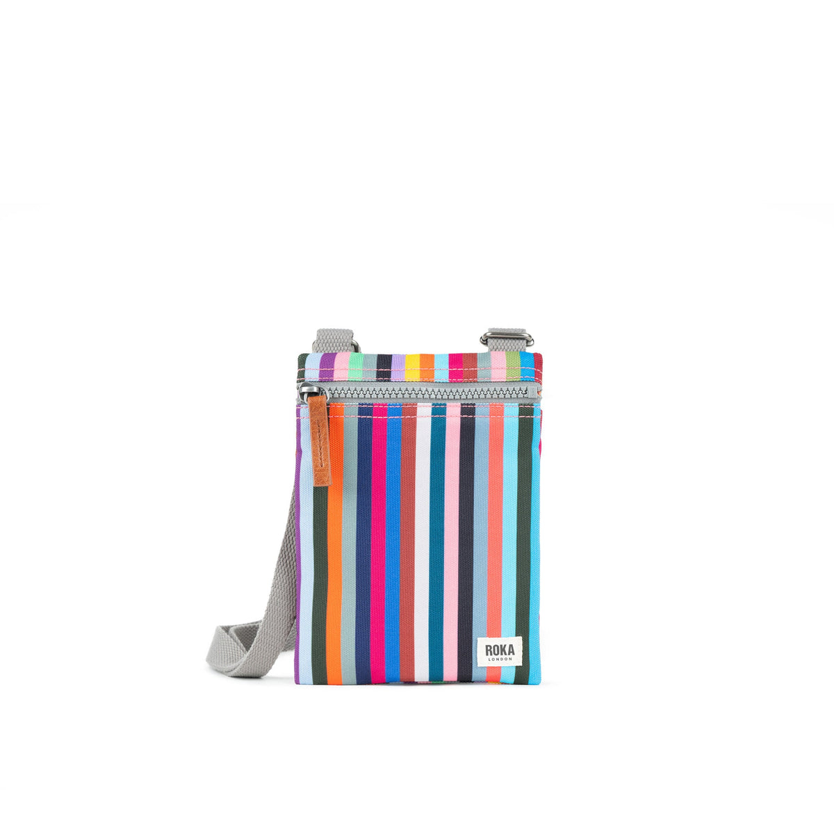 ROKA London - Chelsea XS slingväska med ficka #Färg_Multi_Stripe